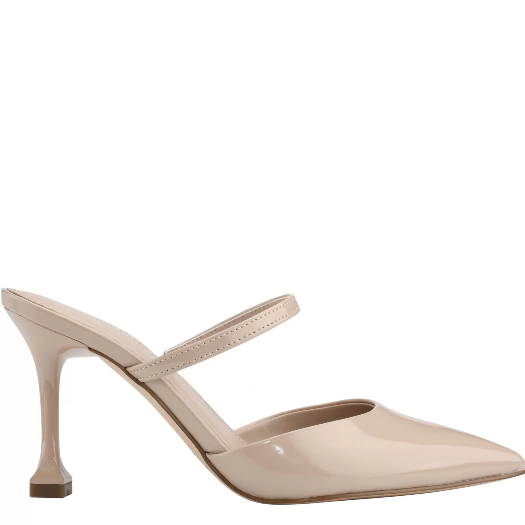 Clearance Marc Fisher Hadais Heeled Mule Light Natural Patent