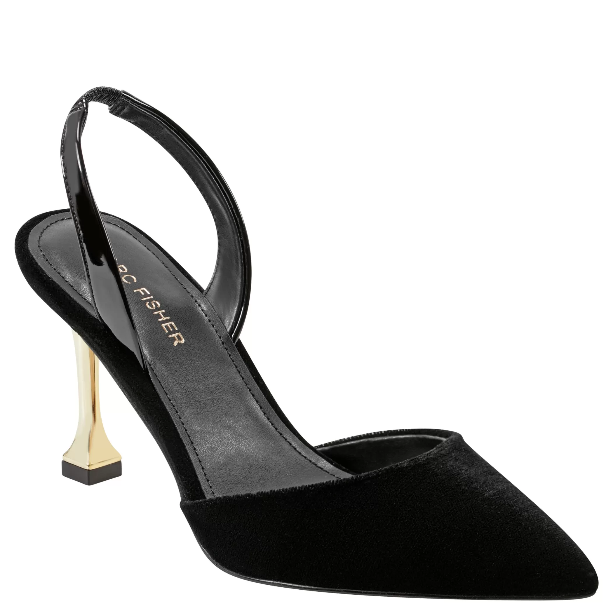 Cheap Marc Fisher Hadya Slingback Pump Black Velvet