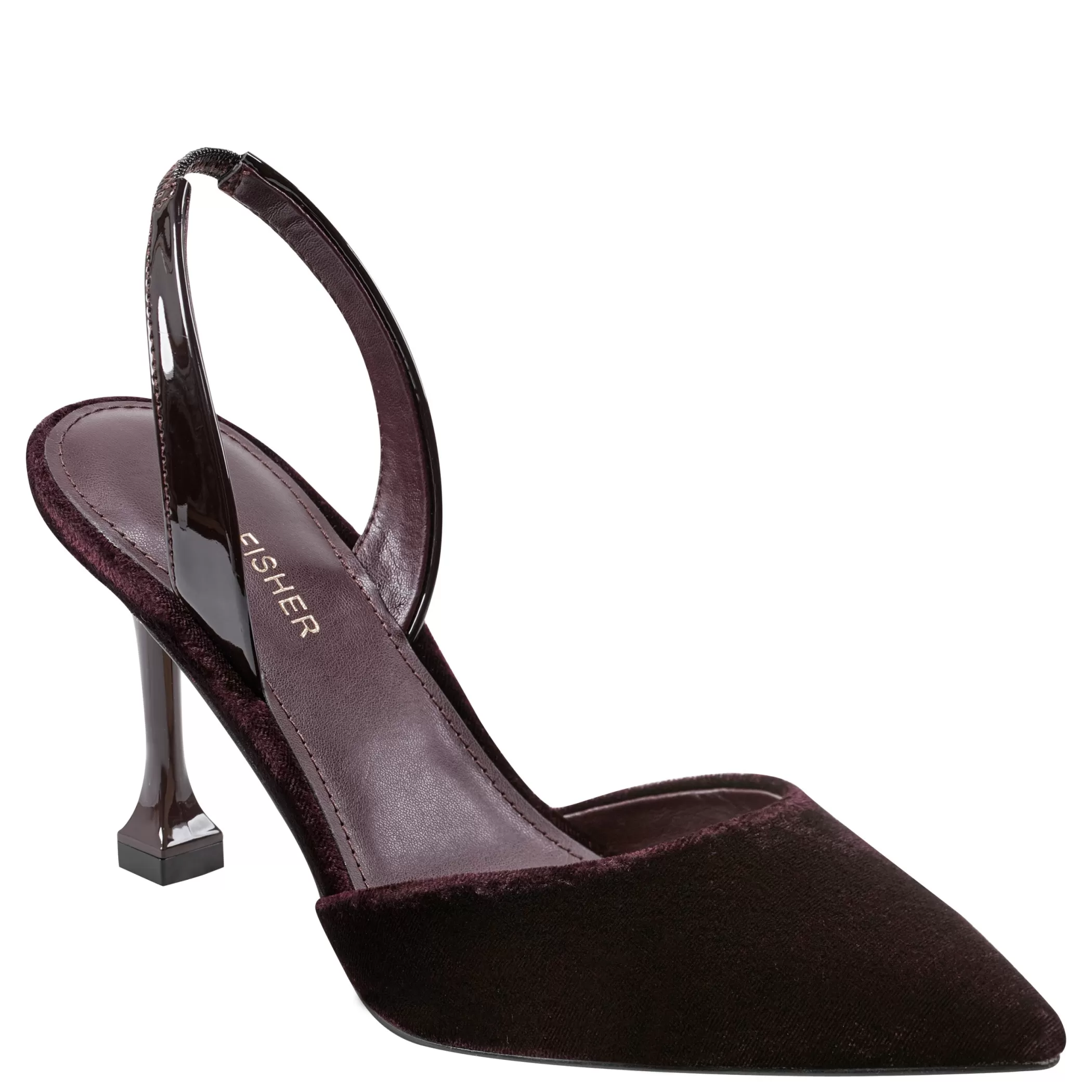 Clearance Marc Fisher Hadya Slingback Pump Dark Red Velvet