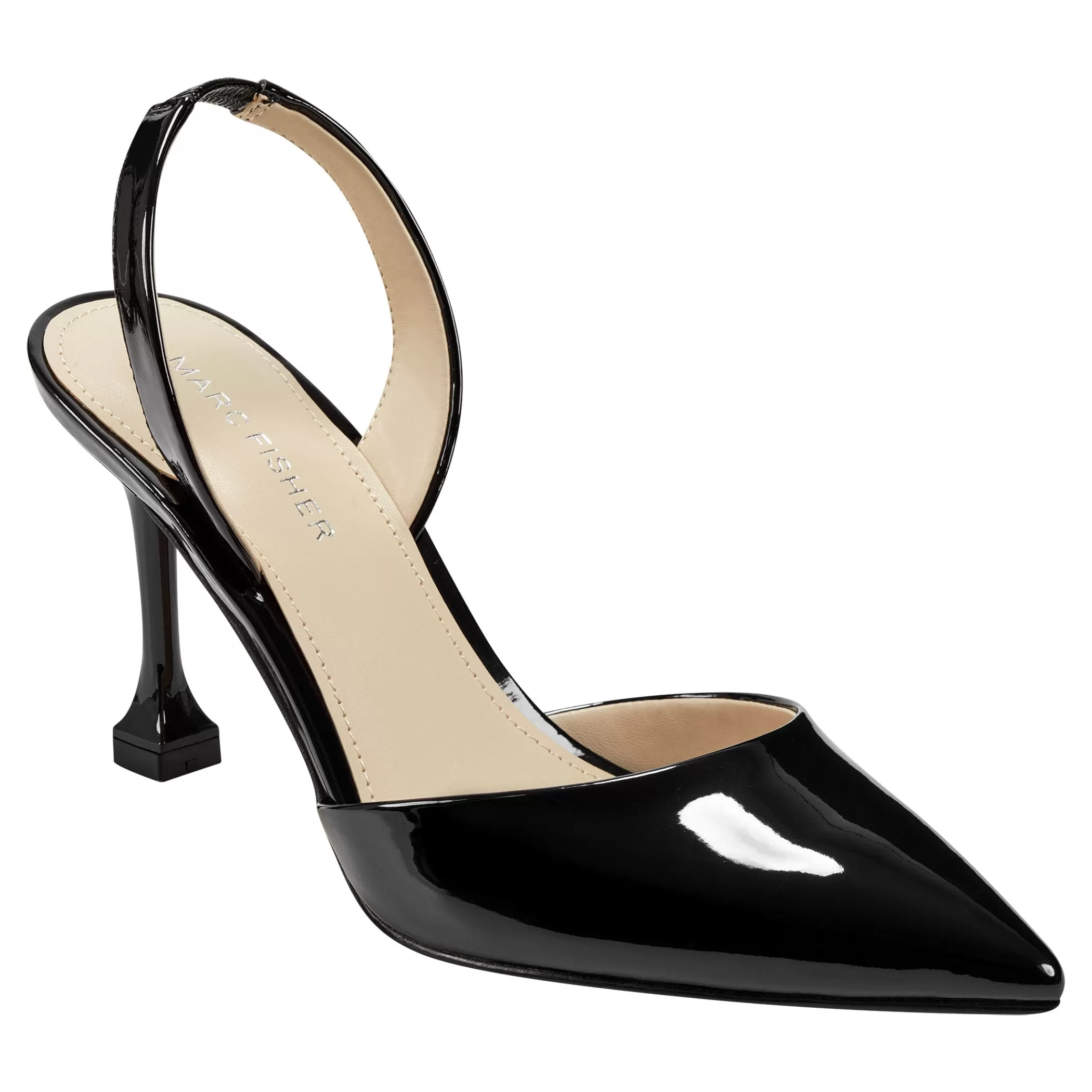 Sale Marc Fisher Hadya Slingback Pump Black Patent