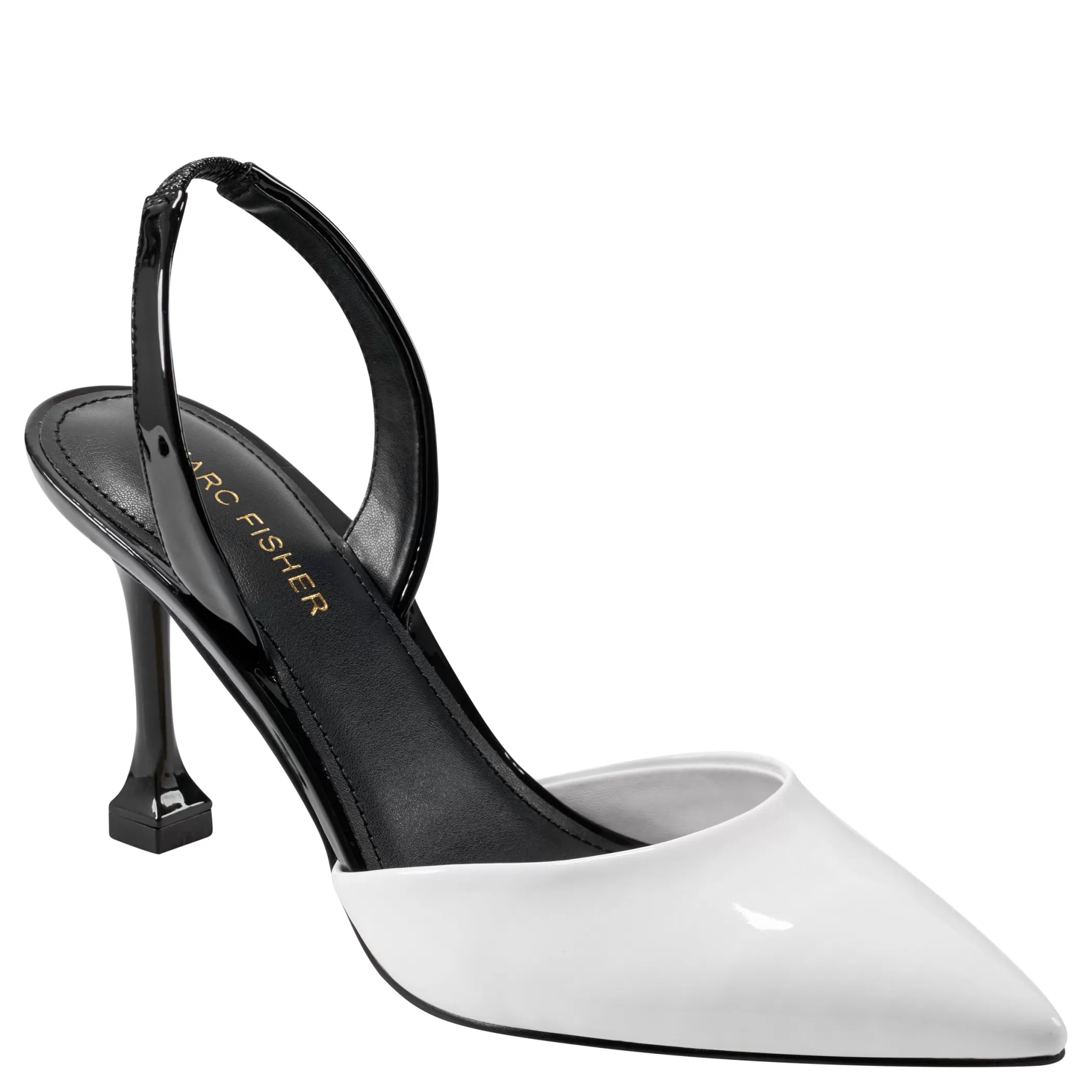 Best Sale Marc Fisher Hadya Slingback Pump White/Black