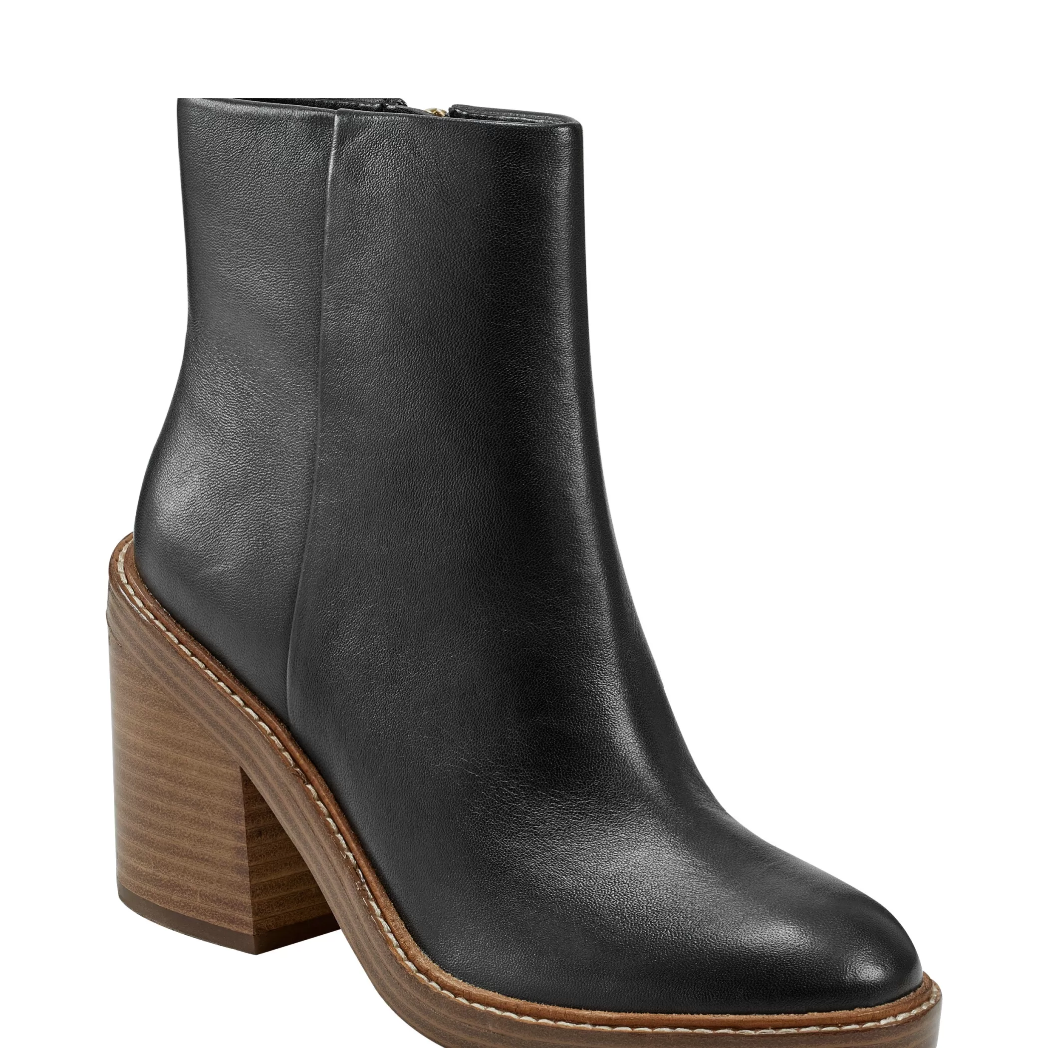 Cheap Marc Fisher Haleena Round Toe Bootie Black