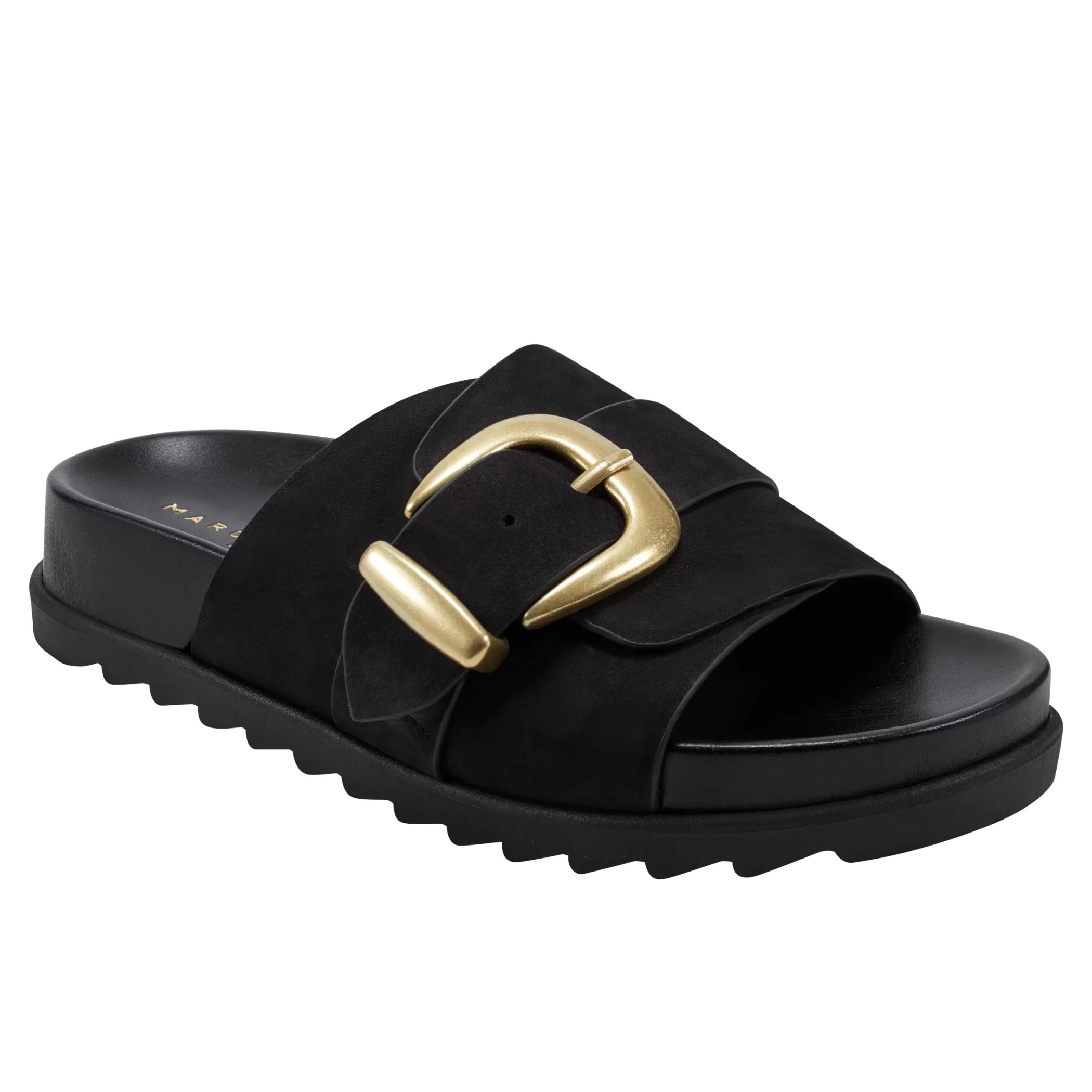 Shop Marc Fisher Hattie Footbed Slide Sandal Black