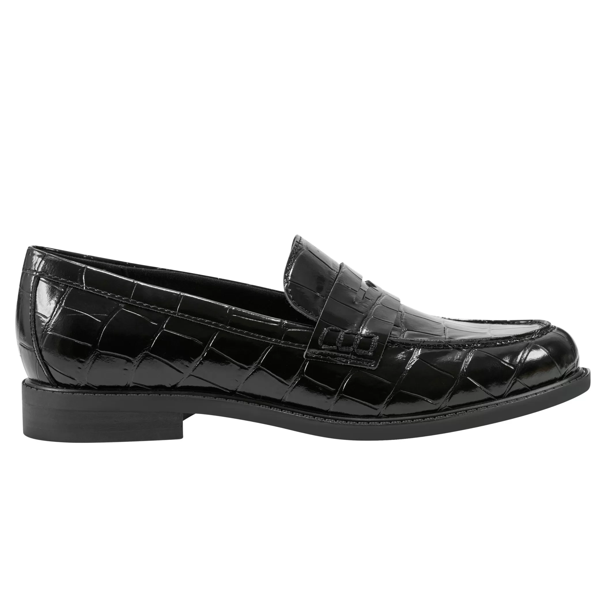 Shop Marc Fisher Ilithia Loafer Black Croco