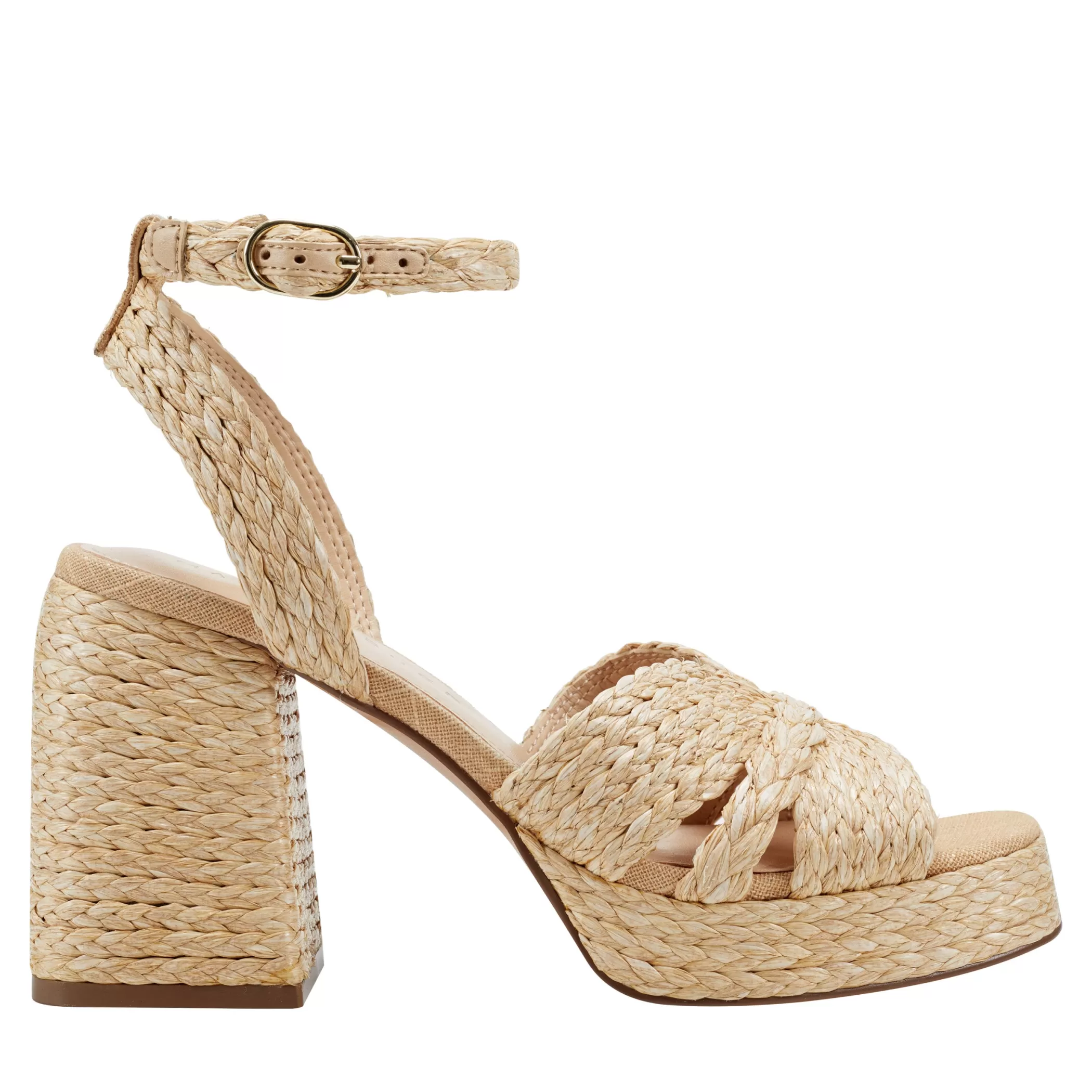 New Marc Fisher Janie Platform Sandal Natural