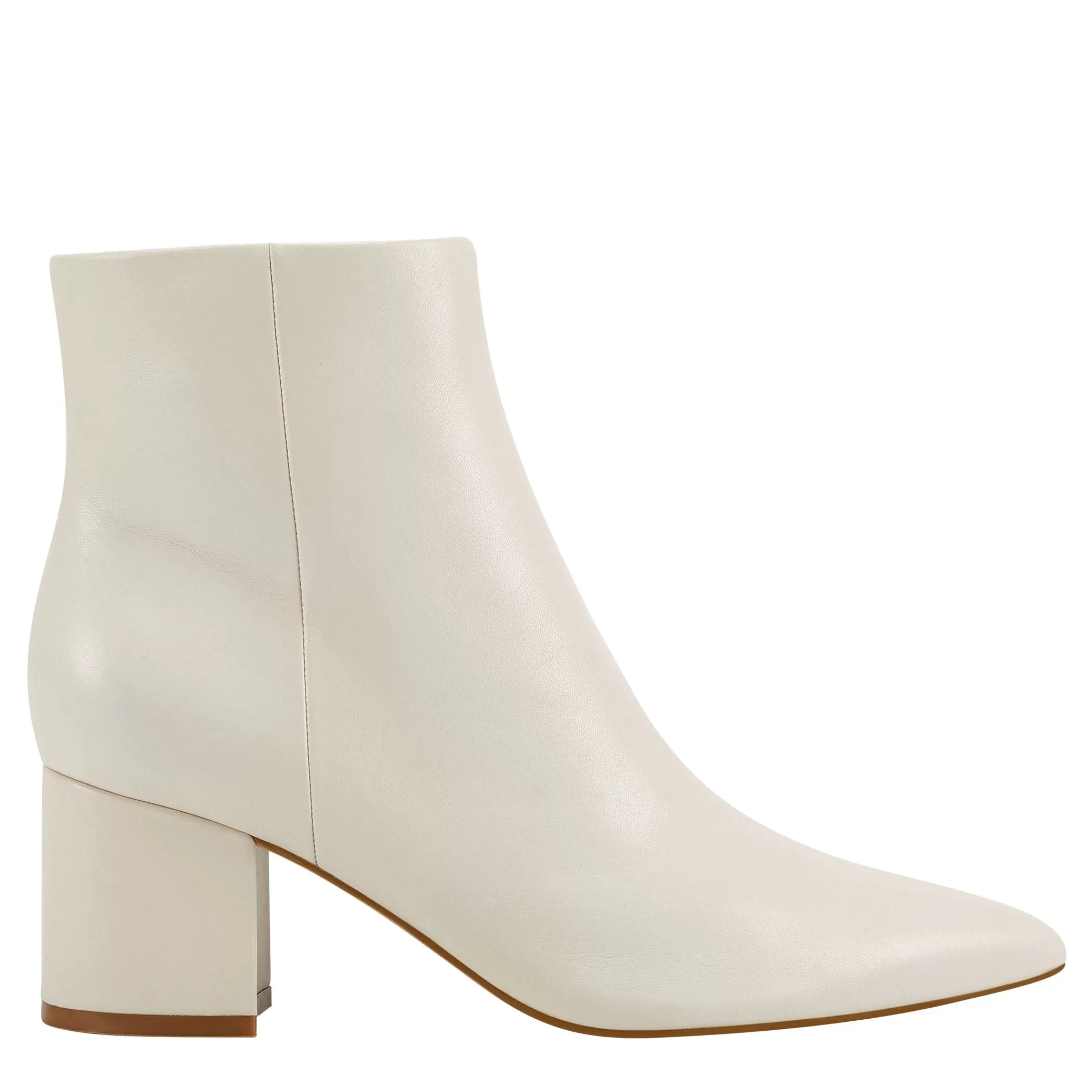 Best Marc Fisher Jarli Pointy Ankle Bootie Ivory Leather