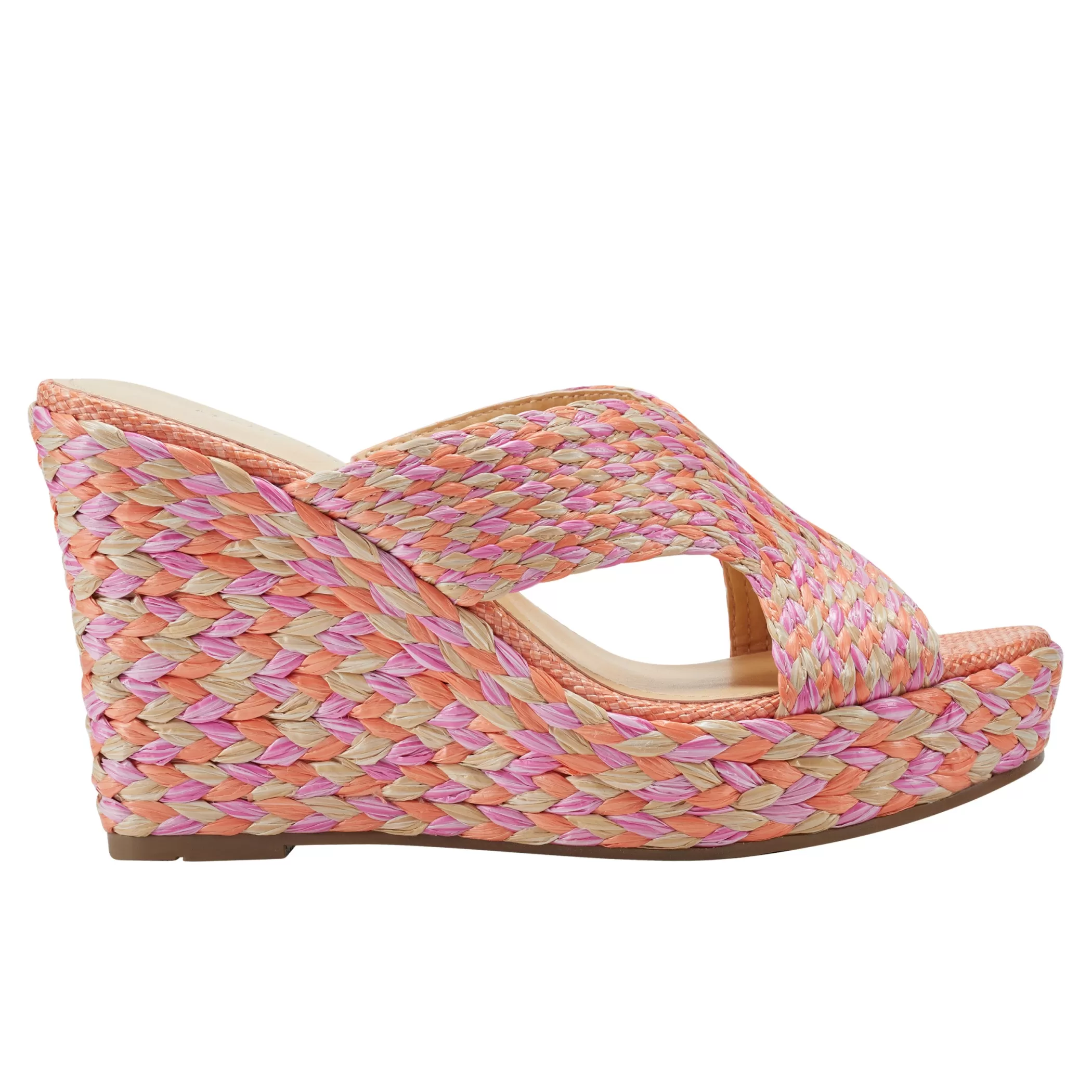 Best Sale Marc Fisher Kalisha Espadrille Wedge Sandal Orange Multi