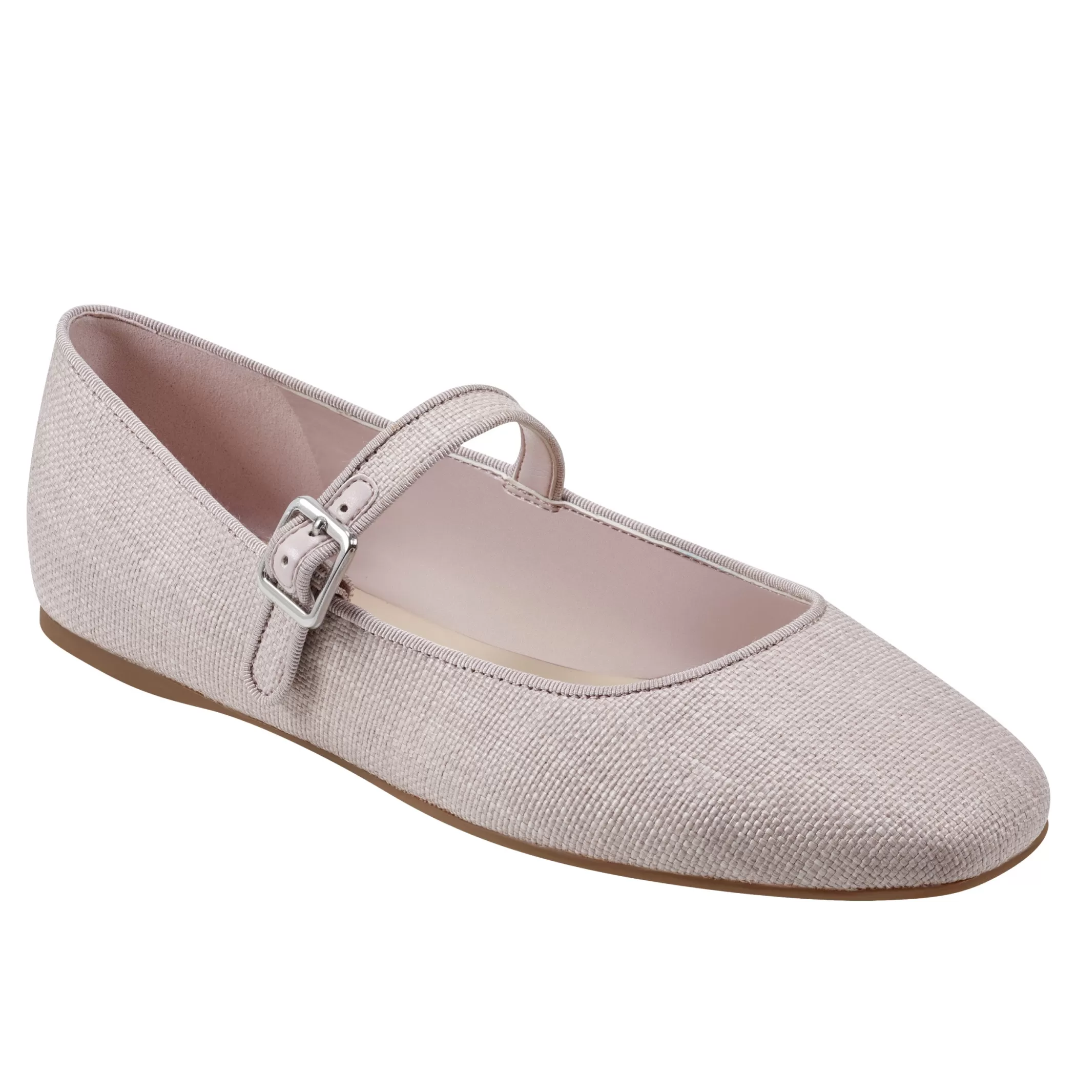 Clearance Marc Fisher Lailah Mary Jane Ballet Flat Pink Raffia