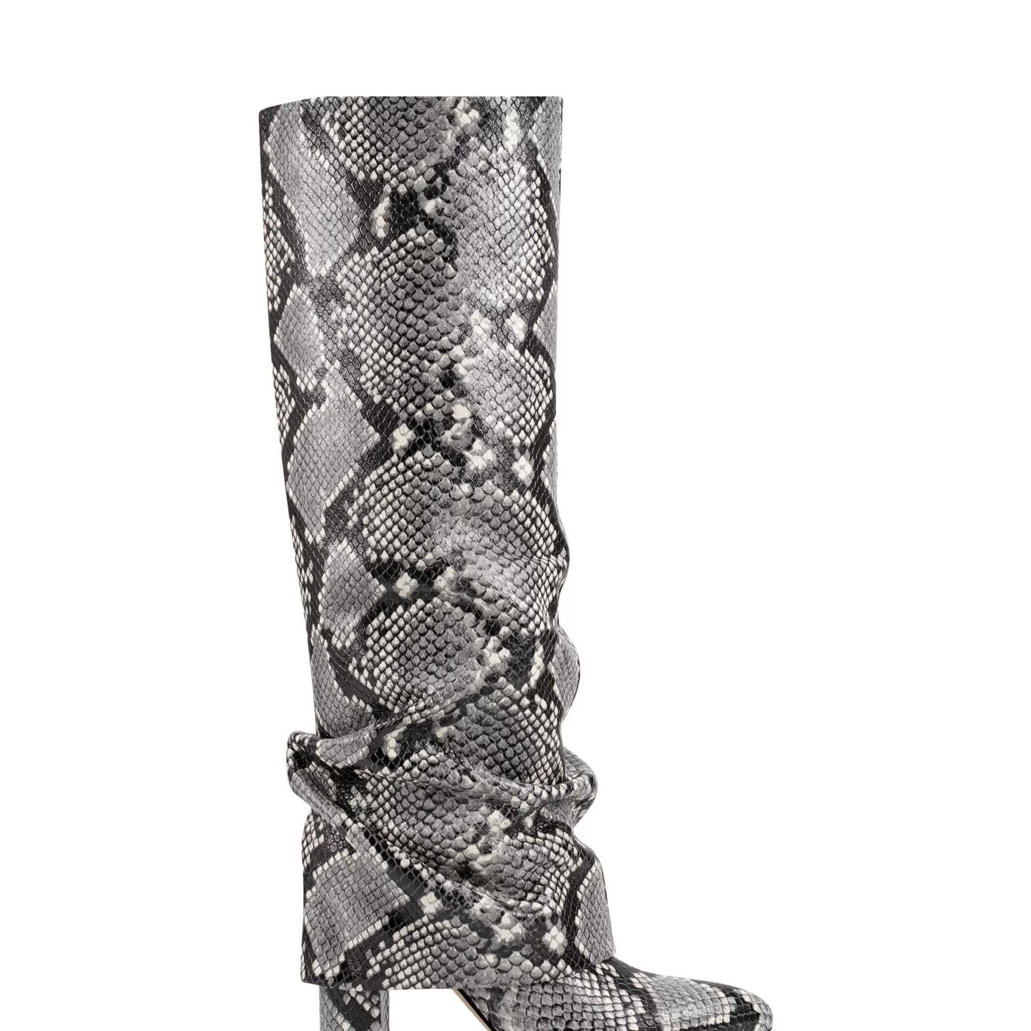 Flash Sale Marc Fisher Lalita Foldover Dress Boot Snake Print