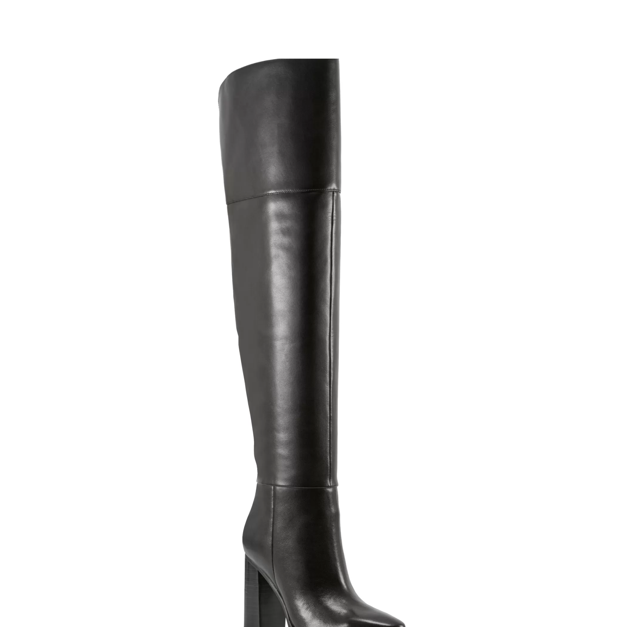 New Marc Fisher Lasli Over The Knee Boot Black Leather