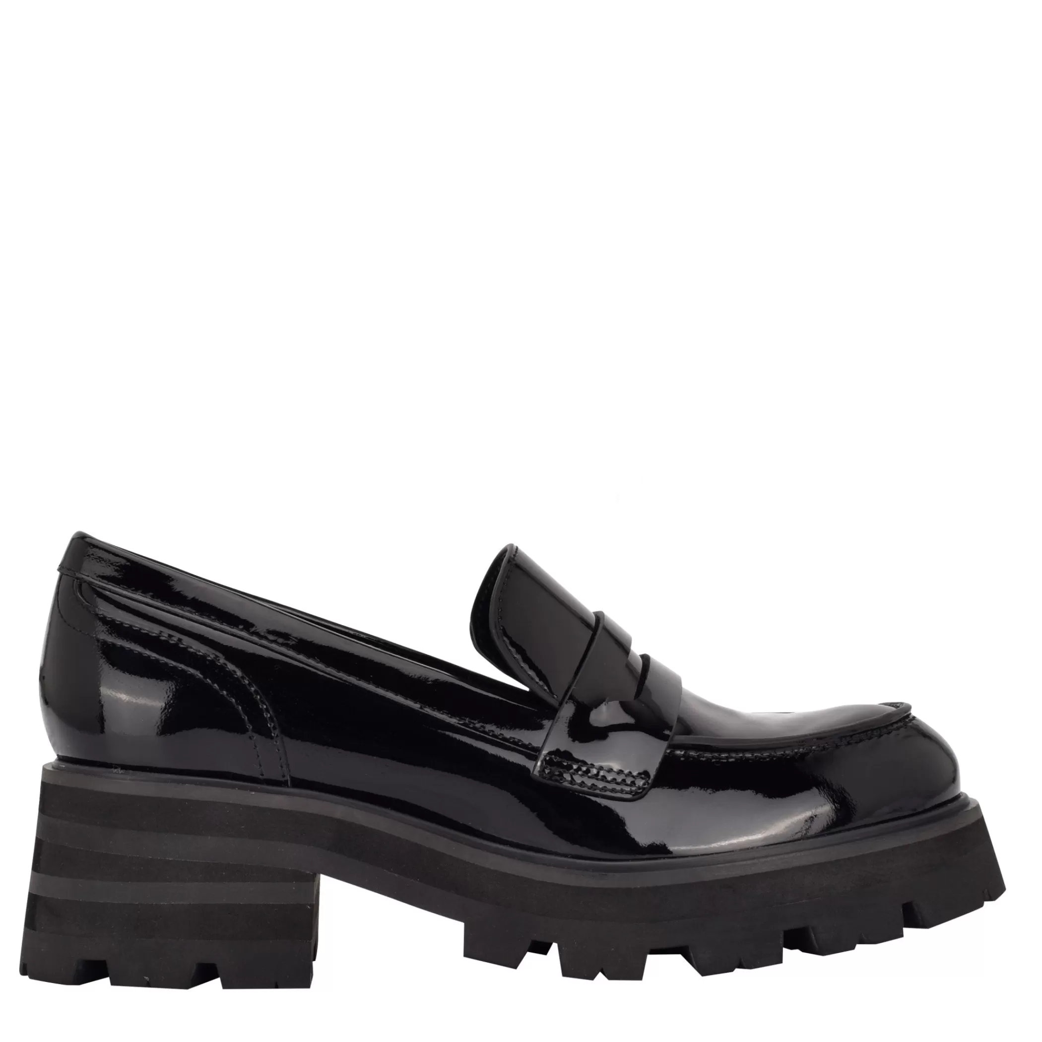 Best Marc Fisher Latika Lug Sole Loafer Black Patent