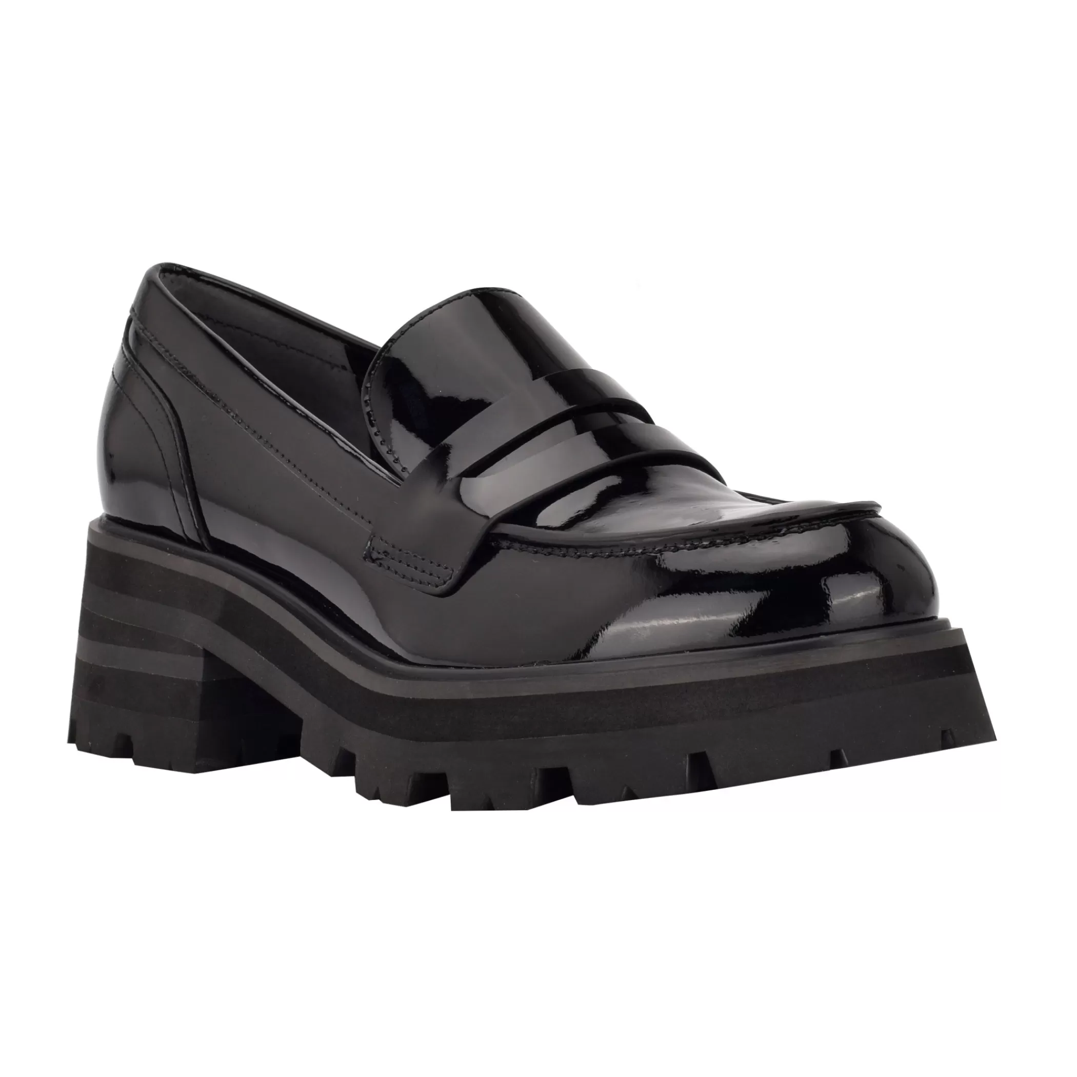 Best Marc Fisher Latika Lug Sole Loafer Black Patent