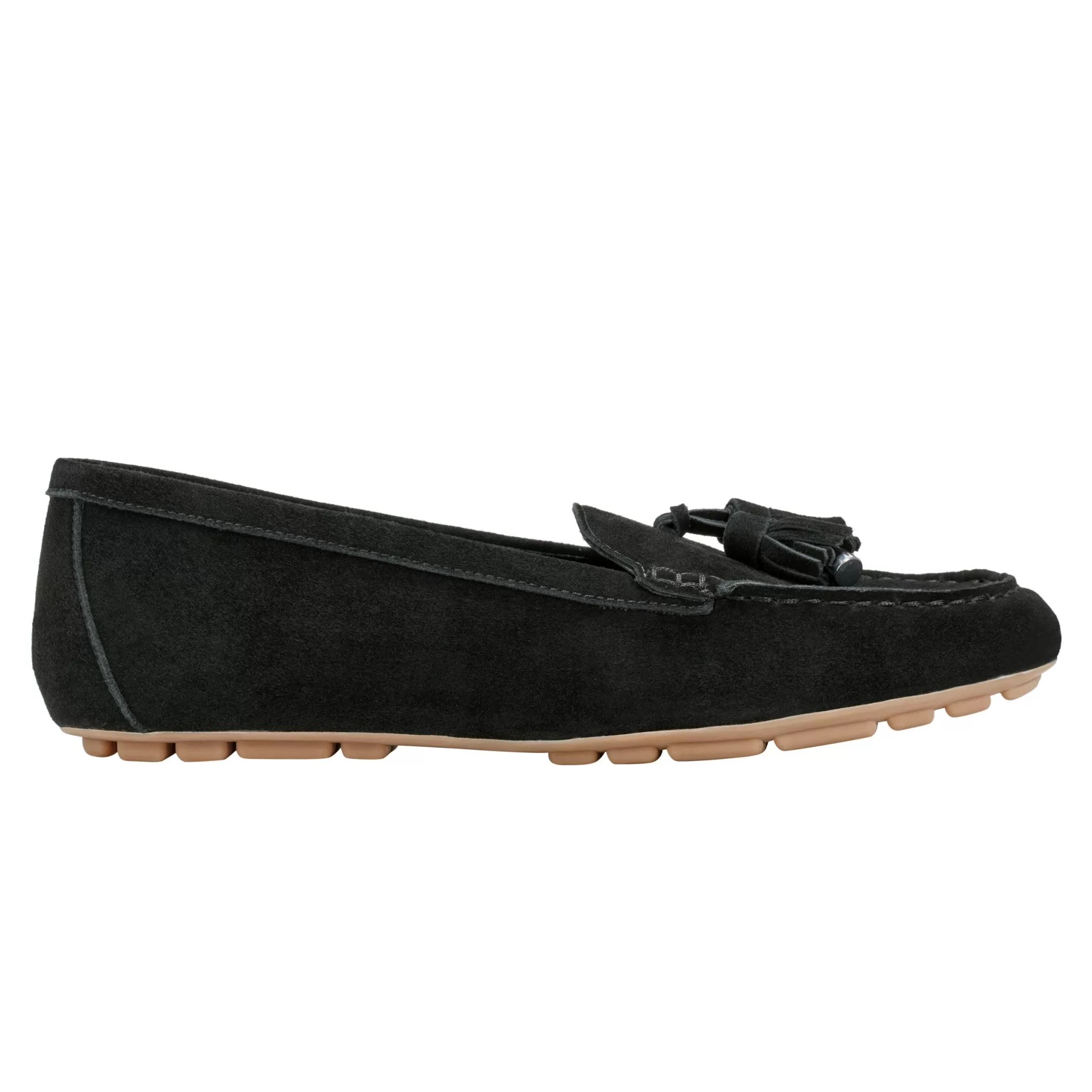 New Marc Fisher Layney Casual Tassle Loafer Black Suede