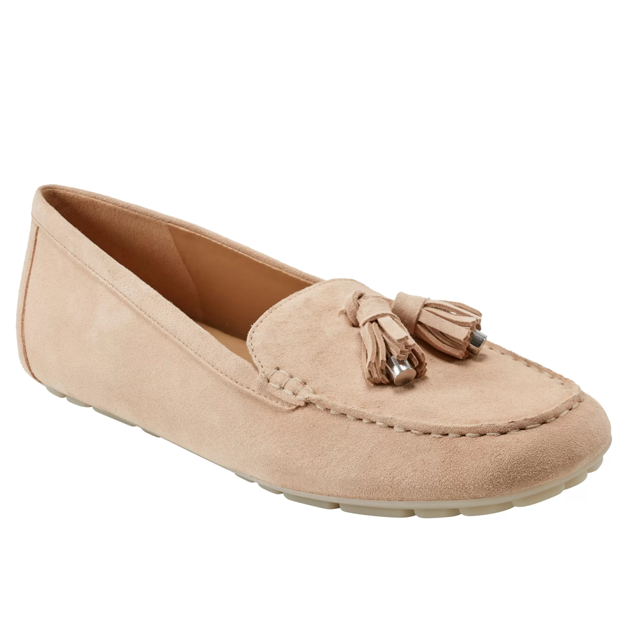 Outlet Marc Fisher Layney Casual Tassle Loafer Natural Suede