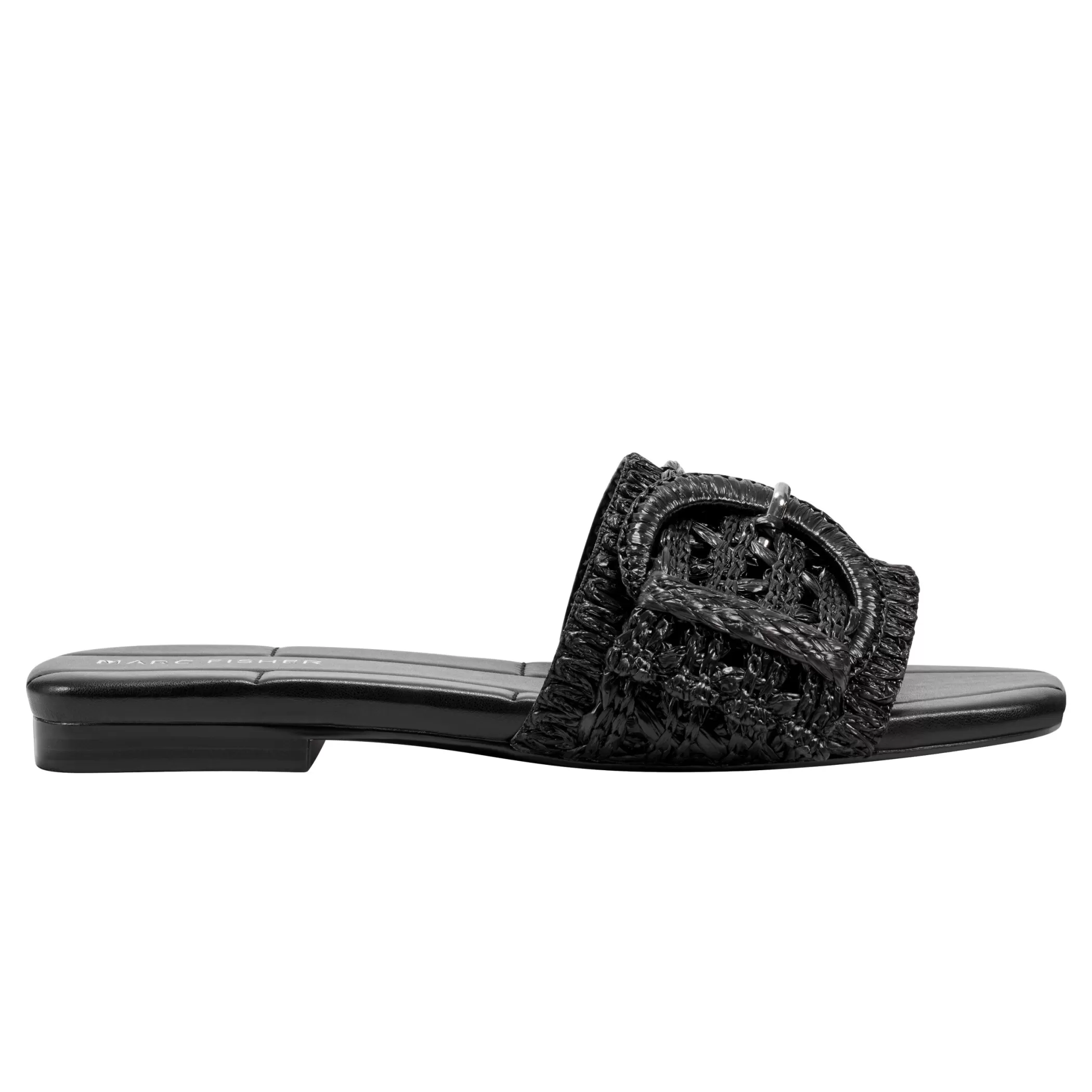 Cheap Marc Fisher Loree Flat Slide Sandal Black