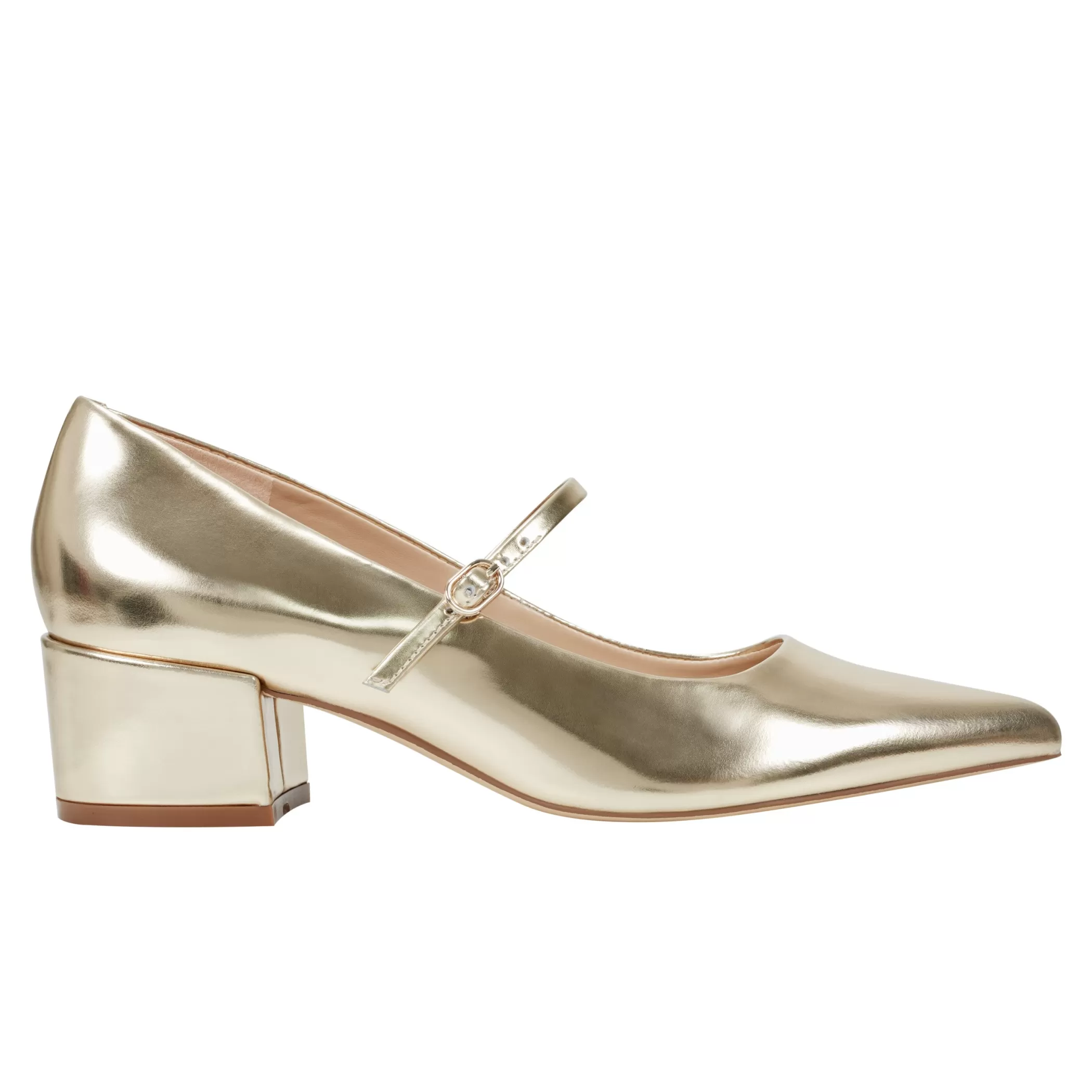 Shop Marc Fisher Luccie Mary Jane Pump Gold Leather