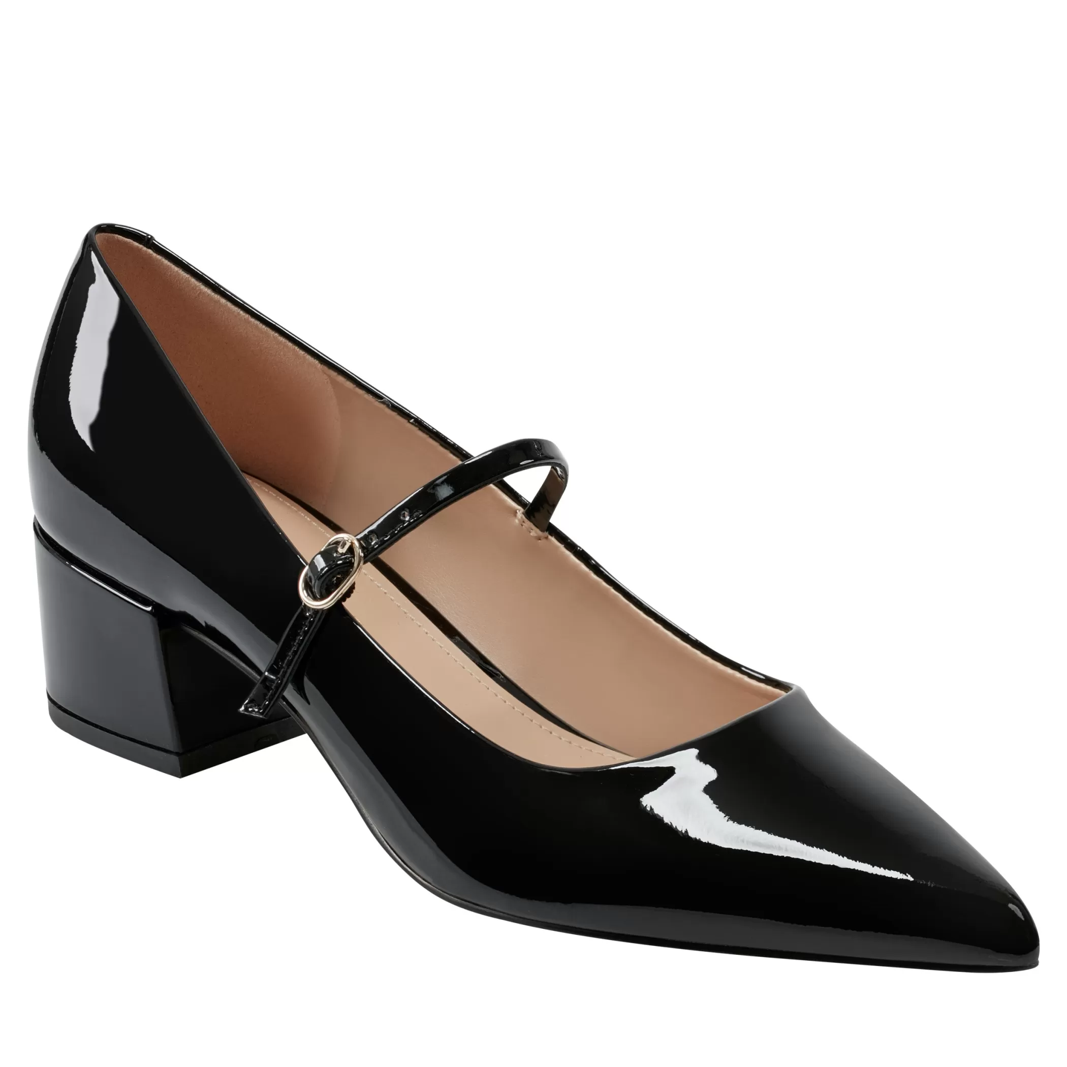 Store Marc Fisher Luccie Mary Jane Pump Black Patent Leather