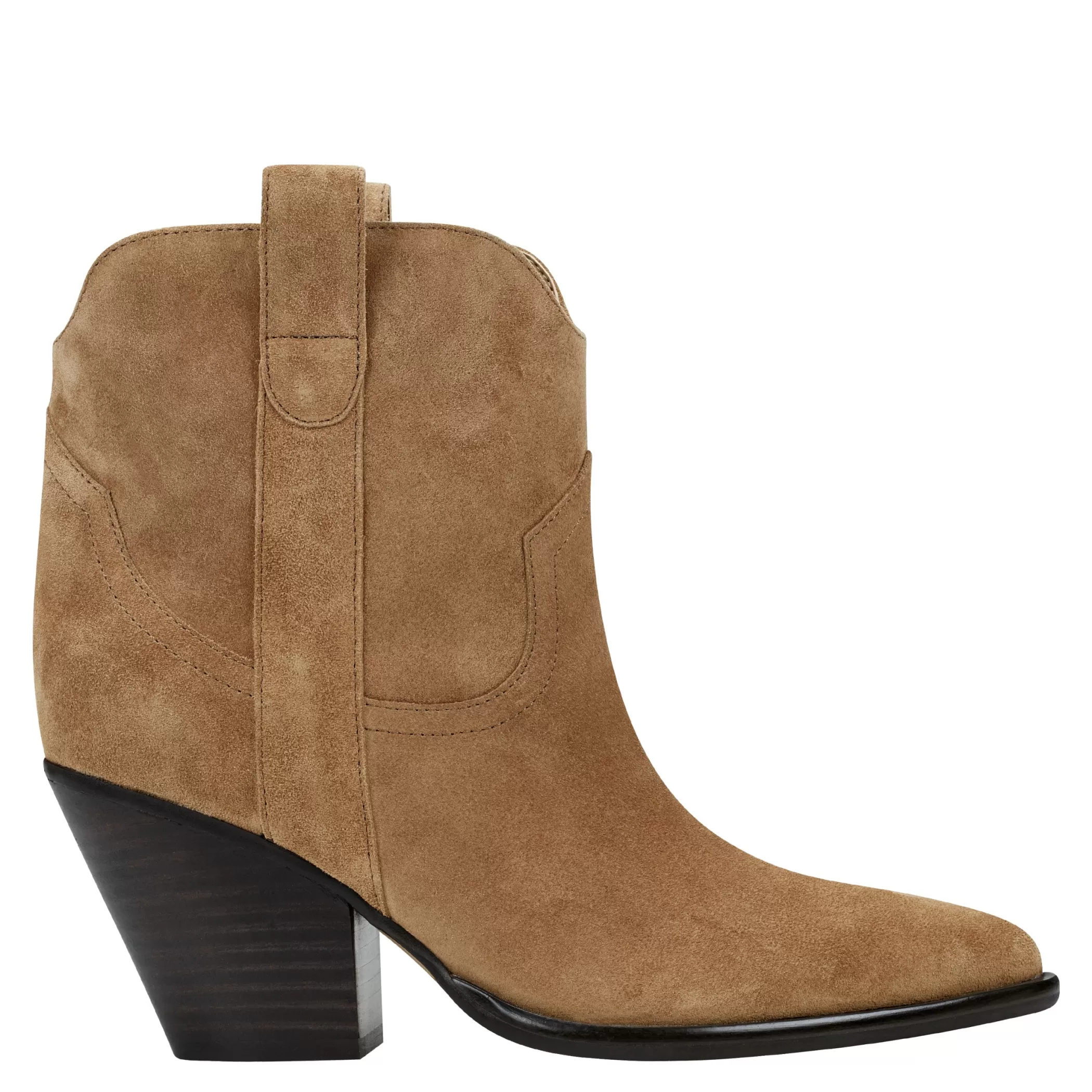 Best Sale Marc Fisher Marlie Western Bootie Natural Suede