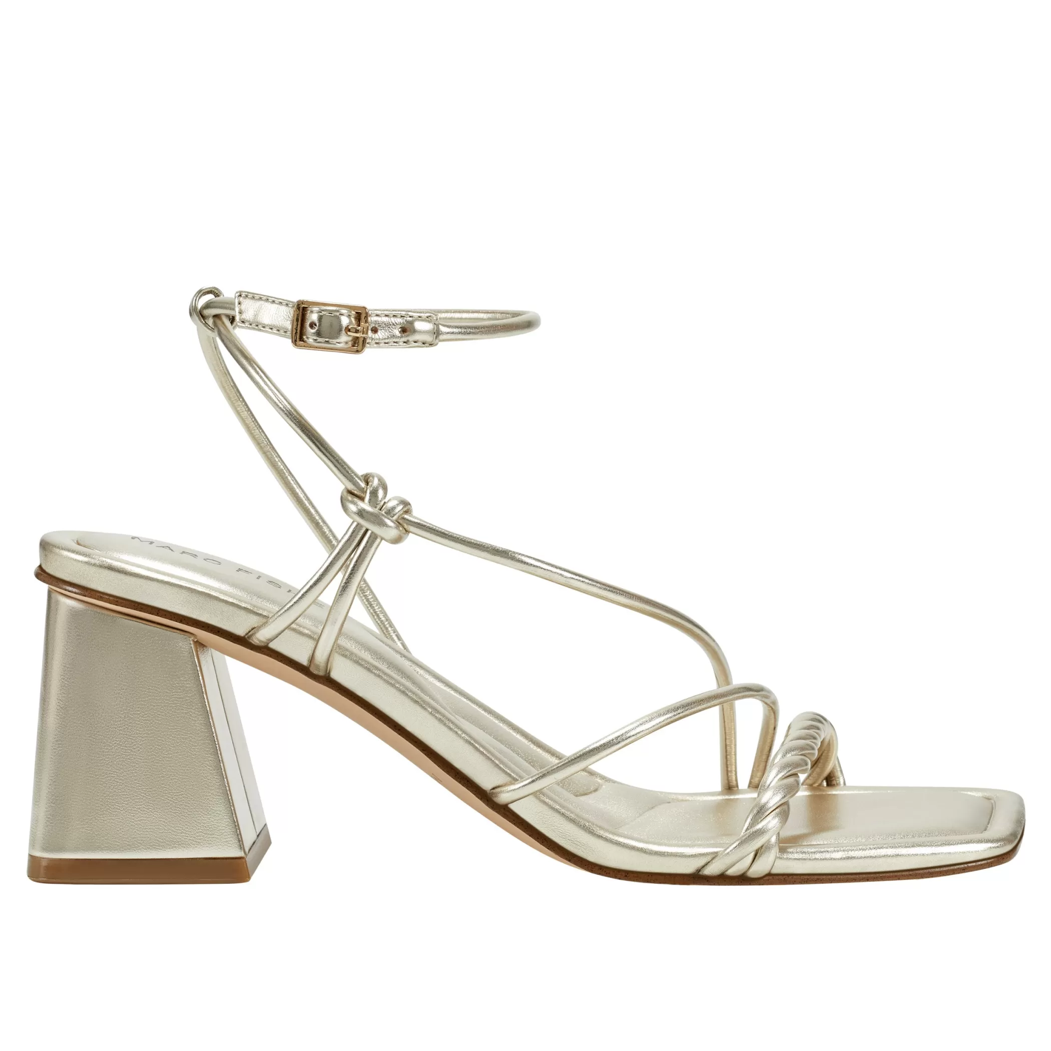 Flash Sale Marc Fisher Meggiane Block Heel Sandal Platino