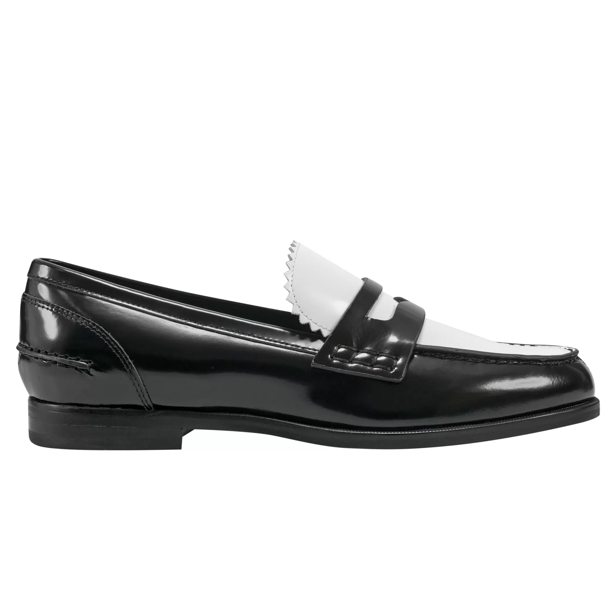 Clearance Marc Fisher Milton Loafer Black/White Leather