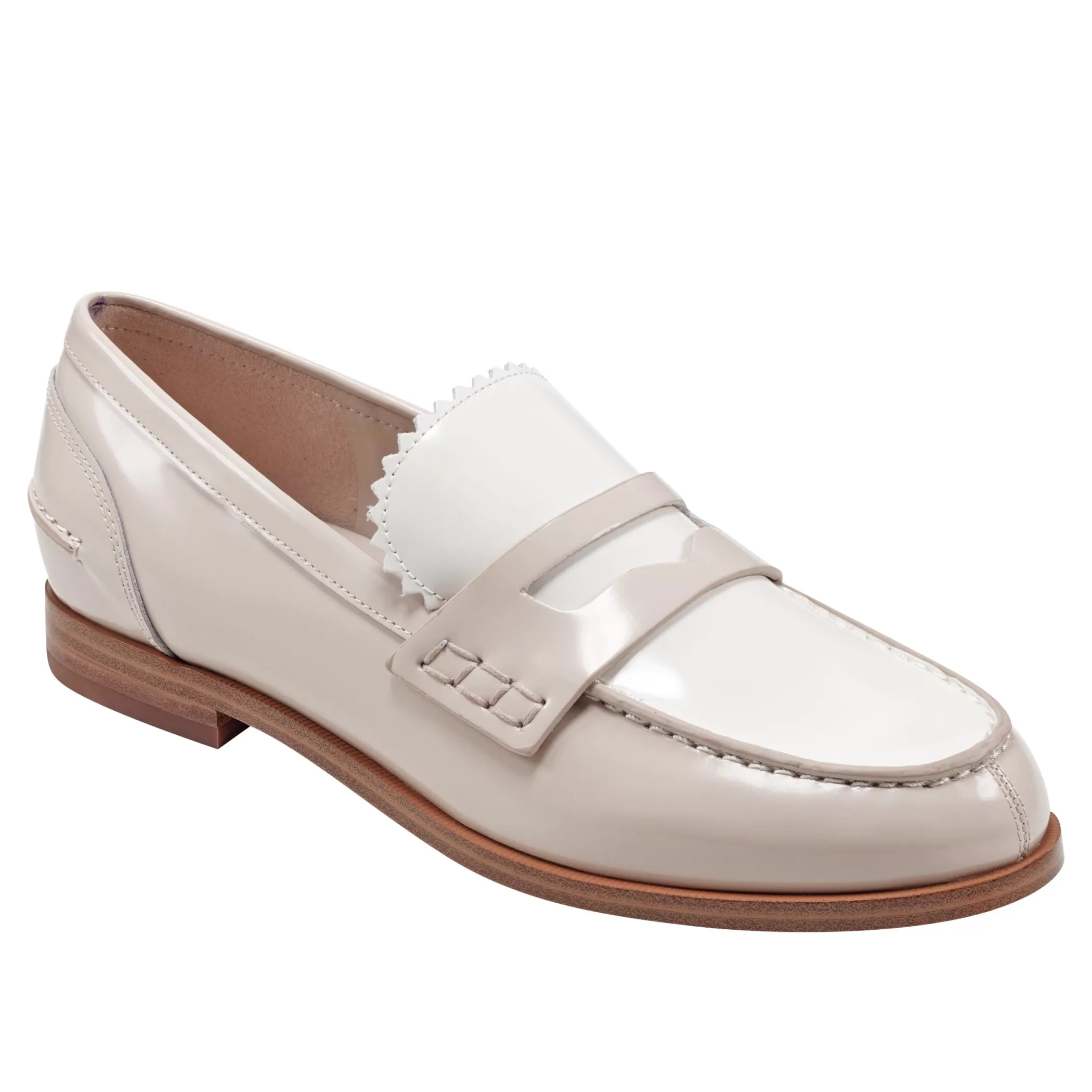 Shop Marc Fisher Milton Loafer Natural/White Leather