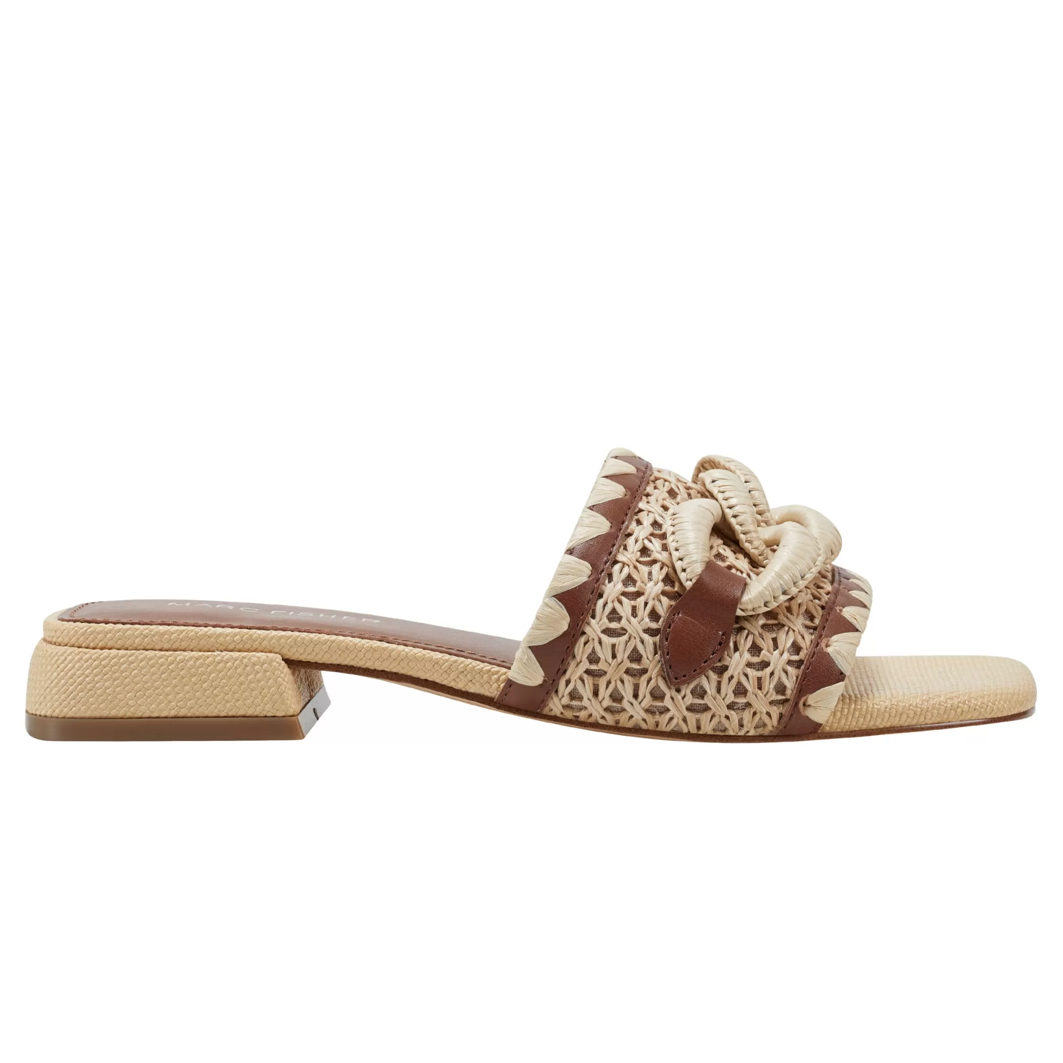 Fashion Marc Fisher Myami Slide Sandal Natural/Brown