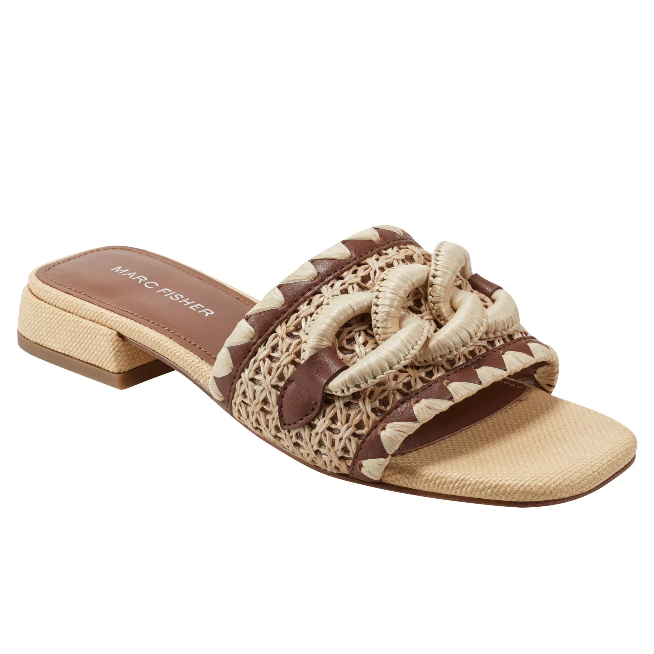 Fashion Marc Fisher Myami Slide Sandal Natural/Brown