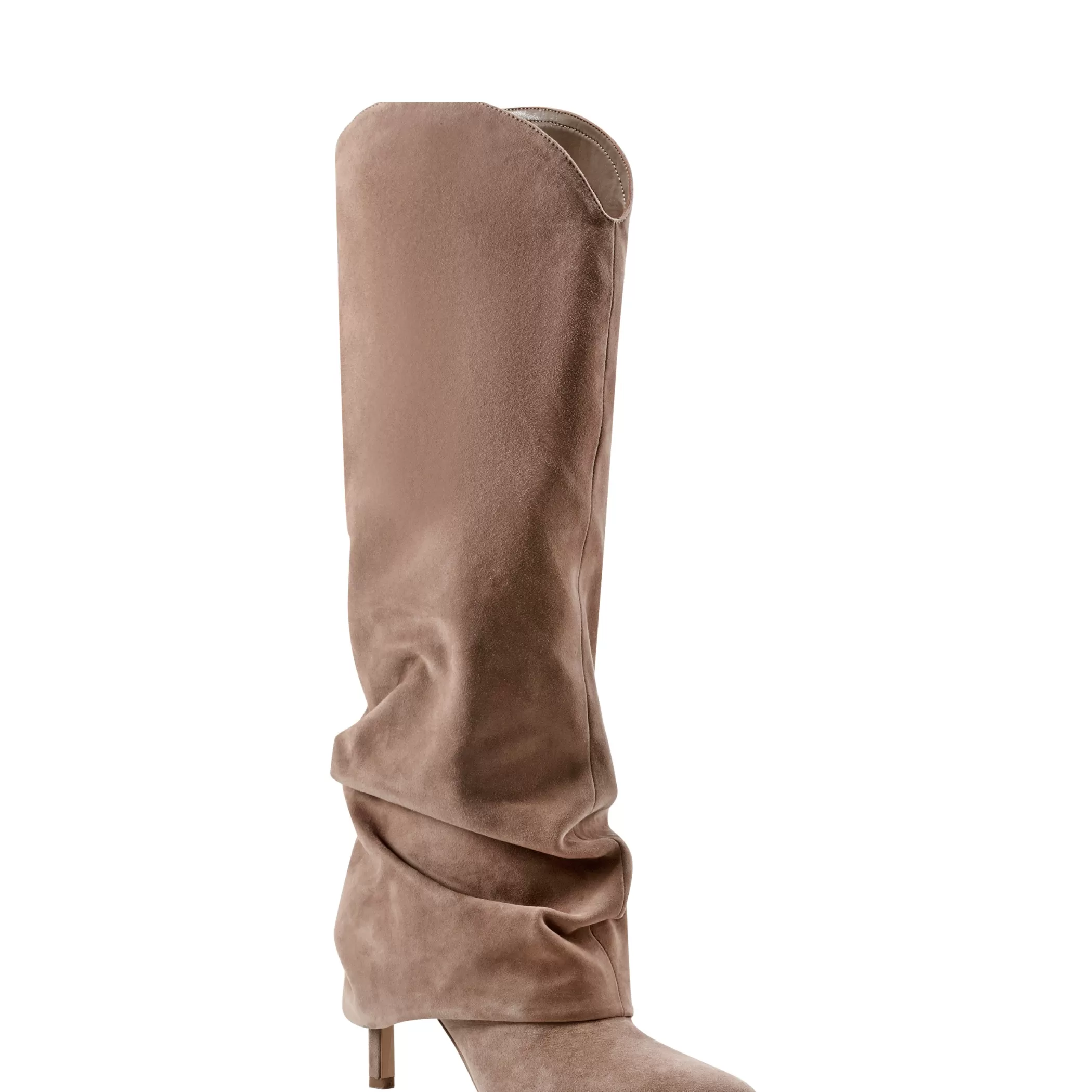 Discount Marc Fisher Nairine Foldover Dress Boot Natural Suede