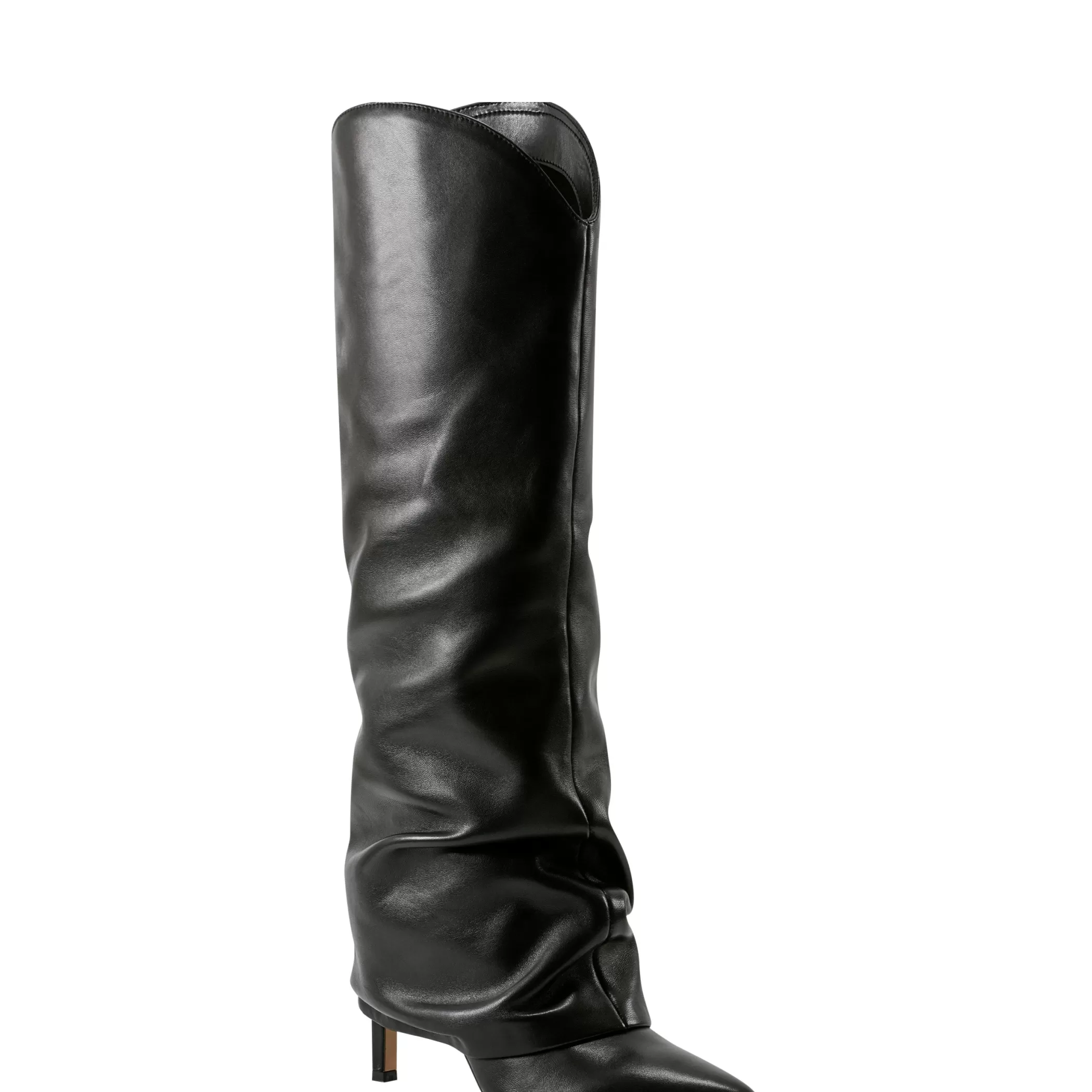 Hot Marc Fisher Nairine Foldover Dress Boot Black Leather