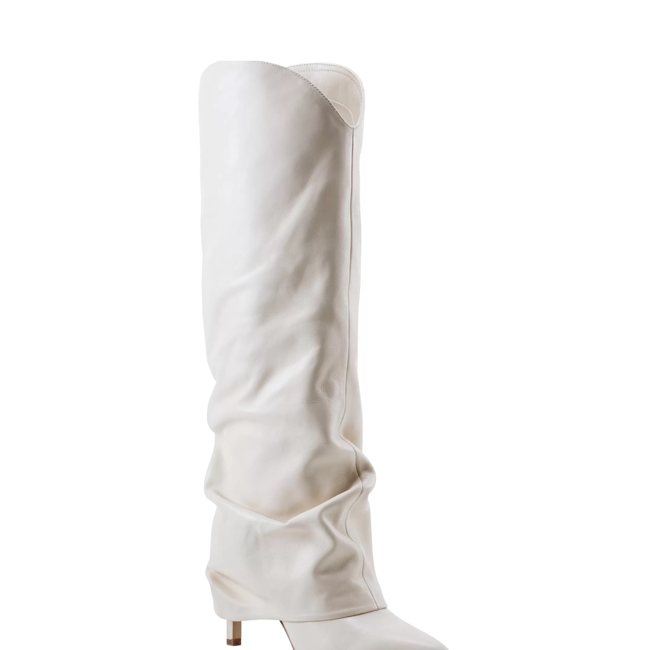 Best Sale Marc Fisher Nairine Foldover Dress Boot White Leather