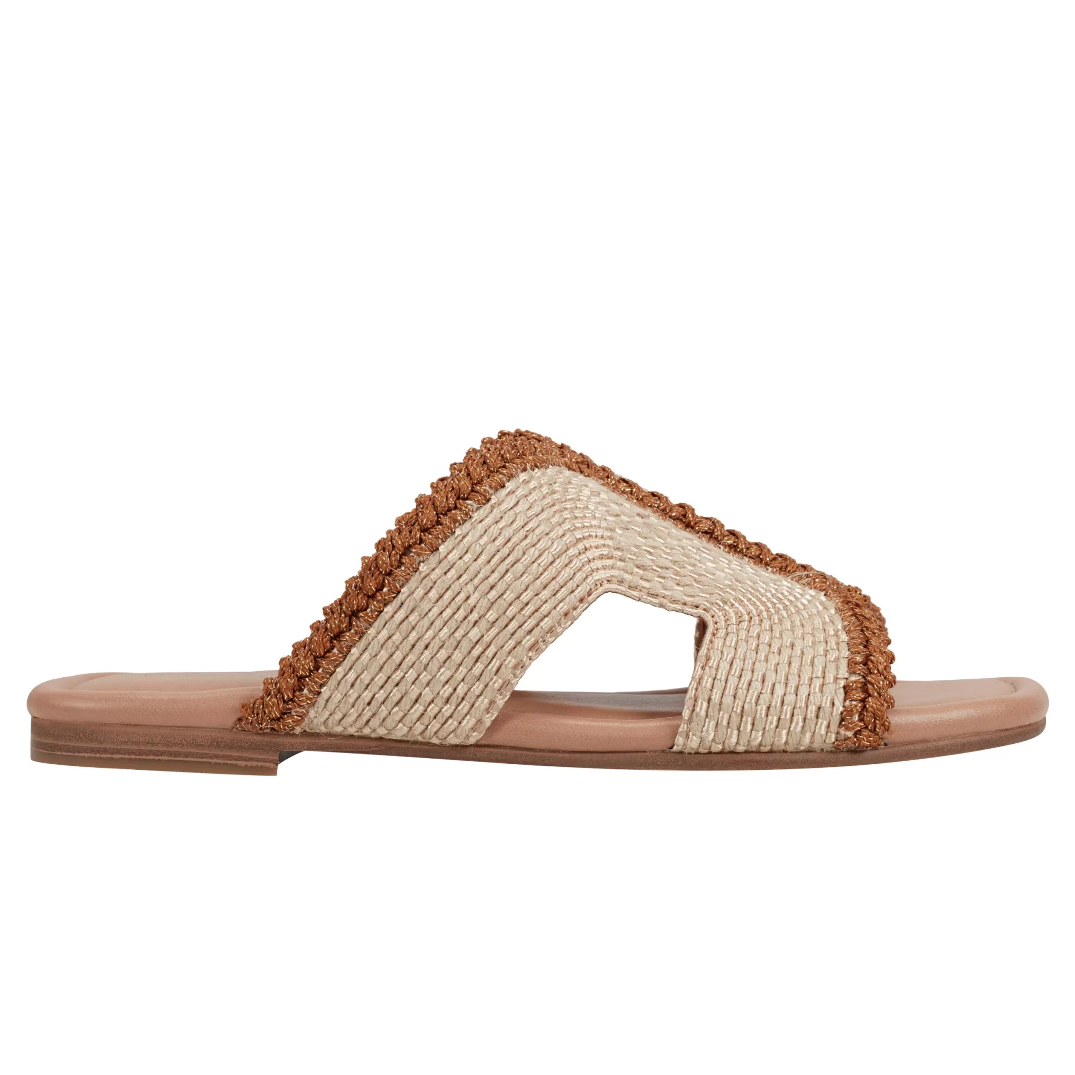 Cheap Marc Fisher Nashie Flat Sandal Light Natural Raffia