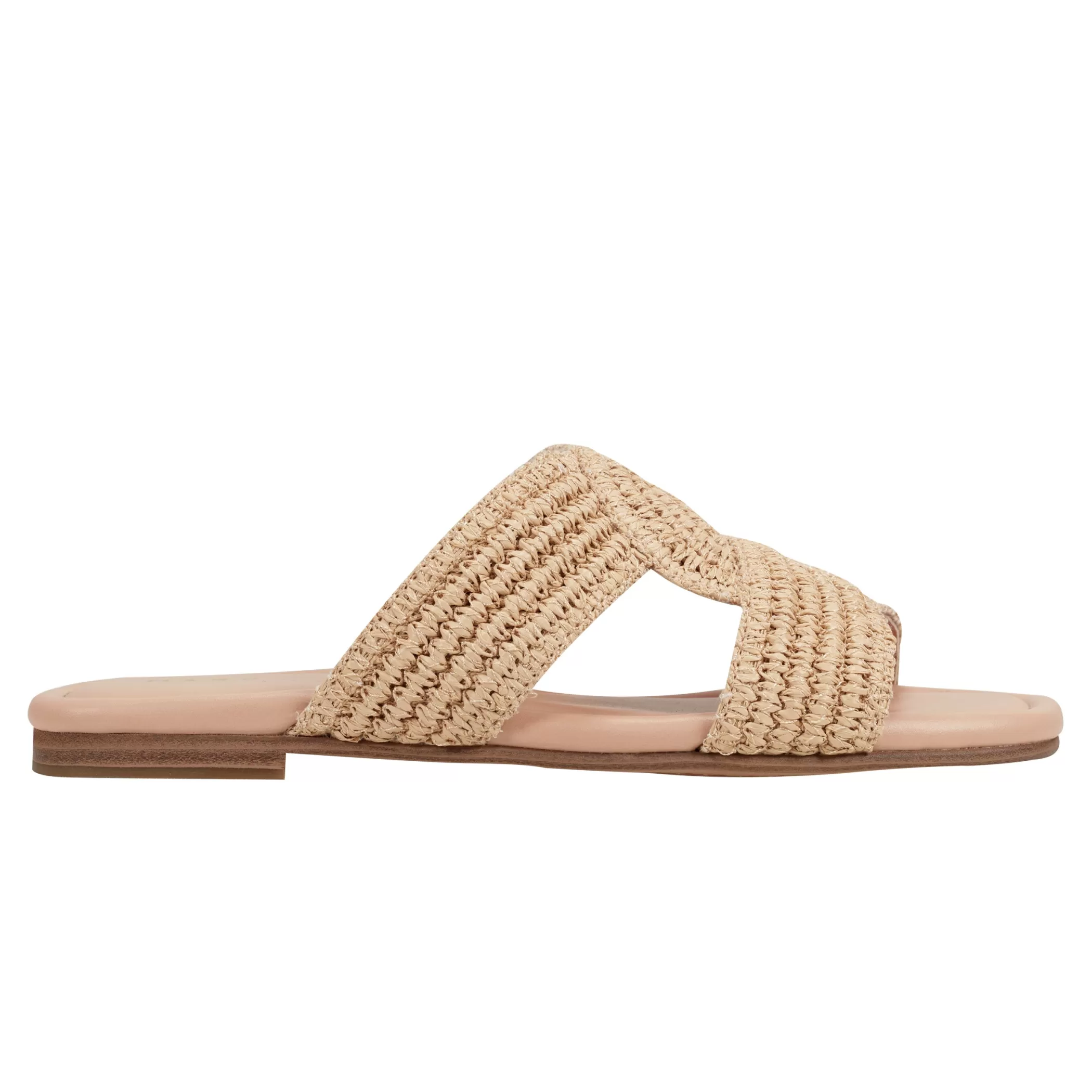 Clearance Marc Fisher Navie Flat Sandal Natural Raffia