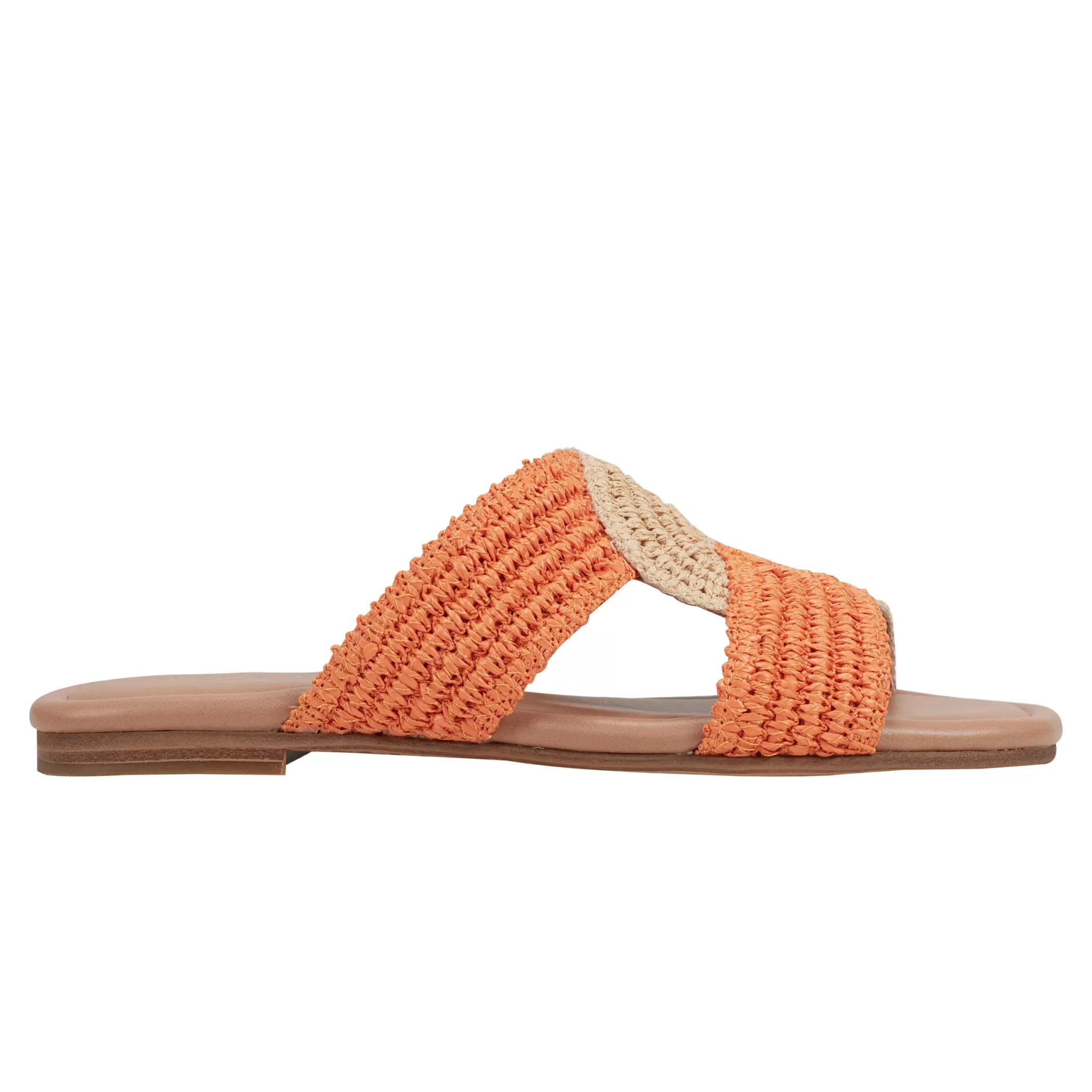 Flash Sale Marc Fisher Navie Flat Sandal Orange Raffia