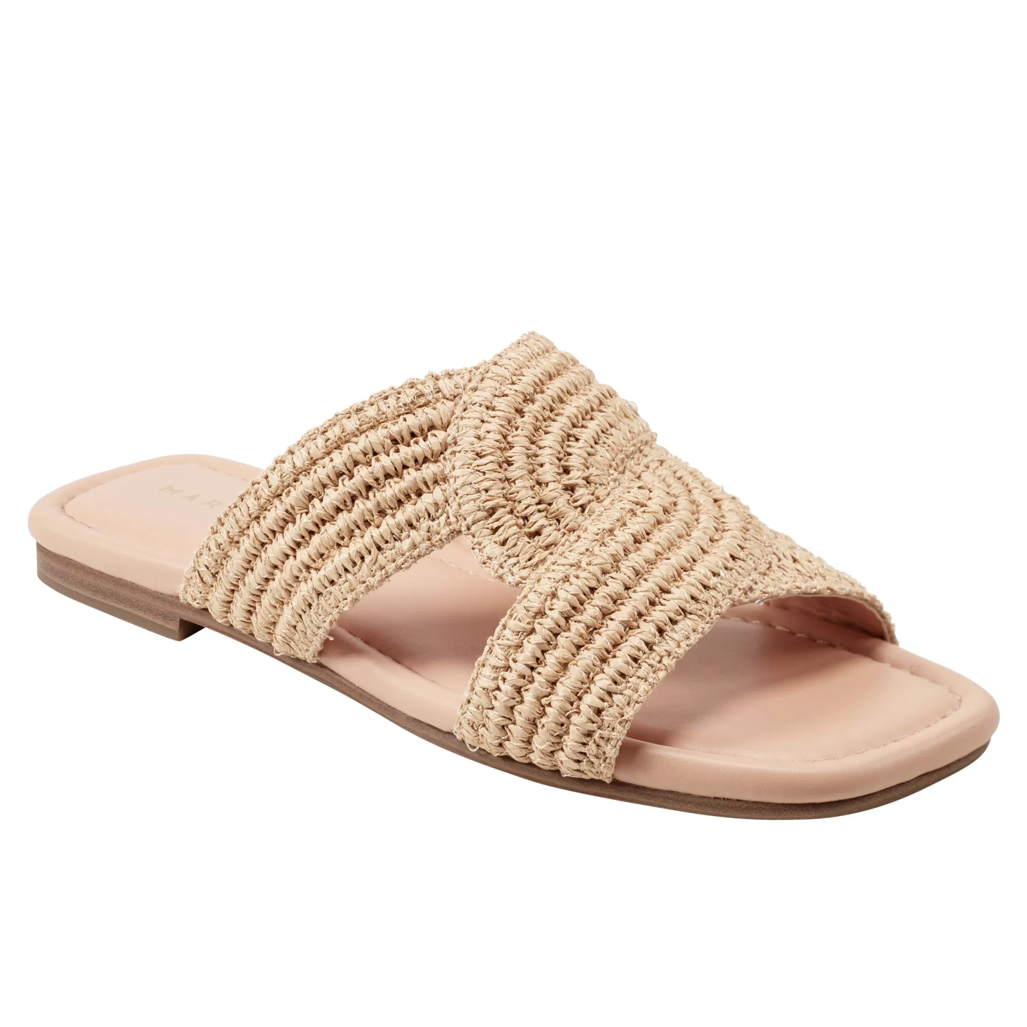 Clearance Marc Fisher Navie Flat Sandal Natural Raffia