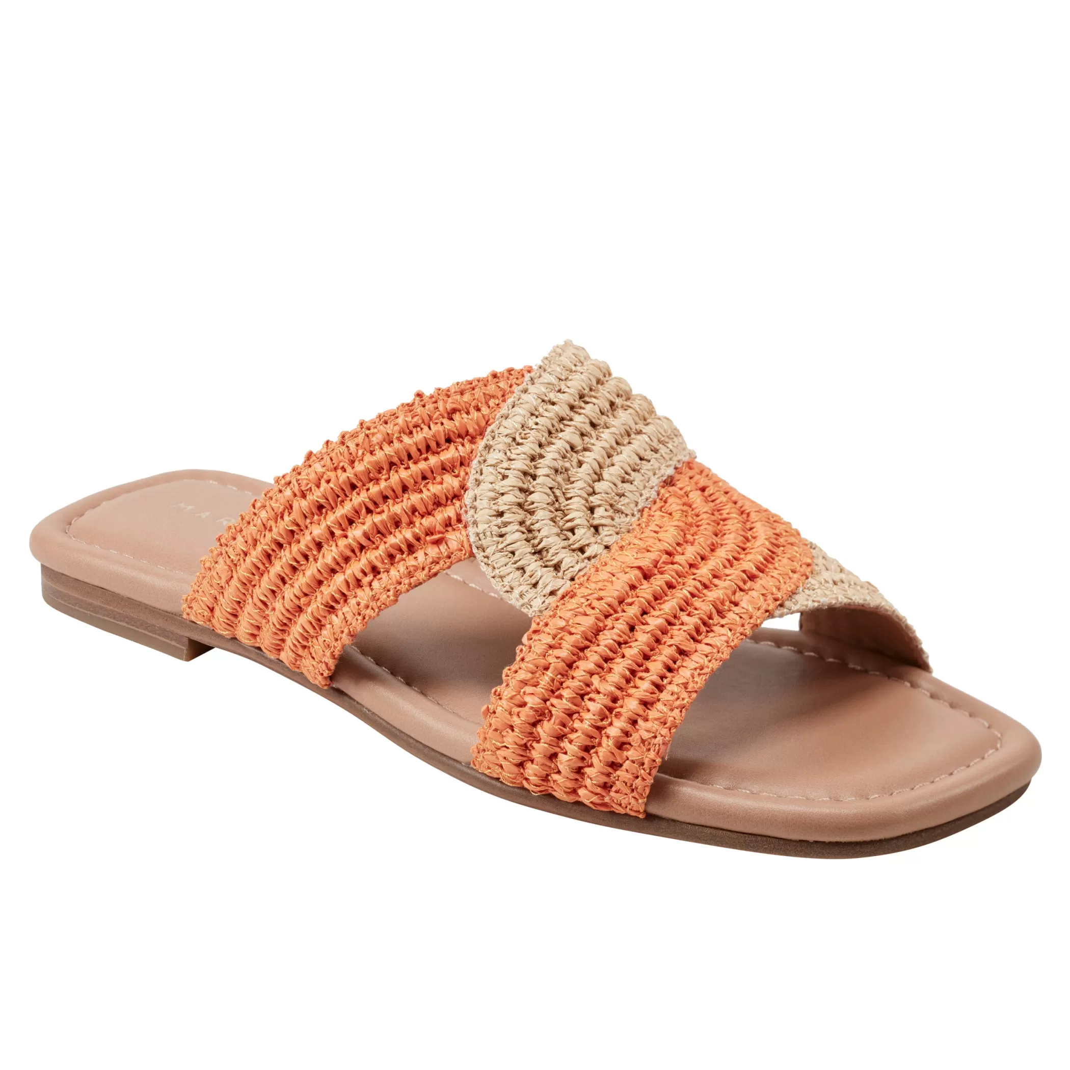 Flash Sale Marc Fisher Navie Flat Sandal Orange Raffia