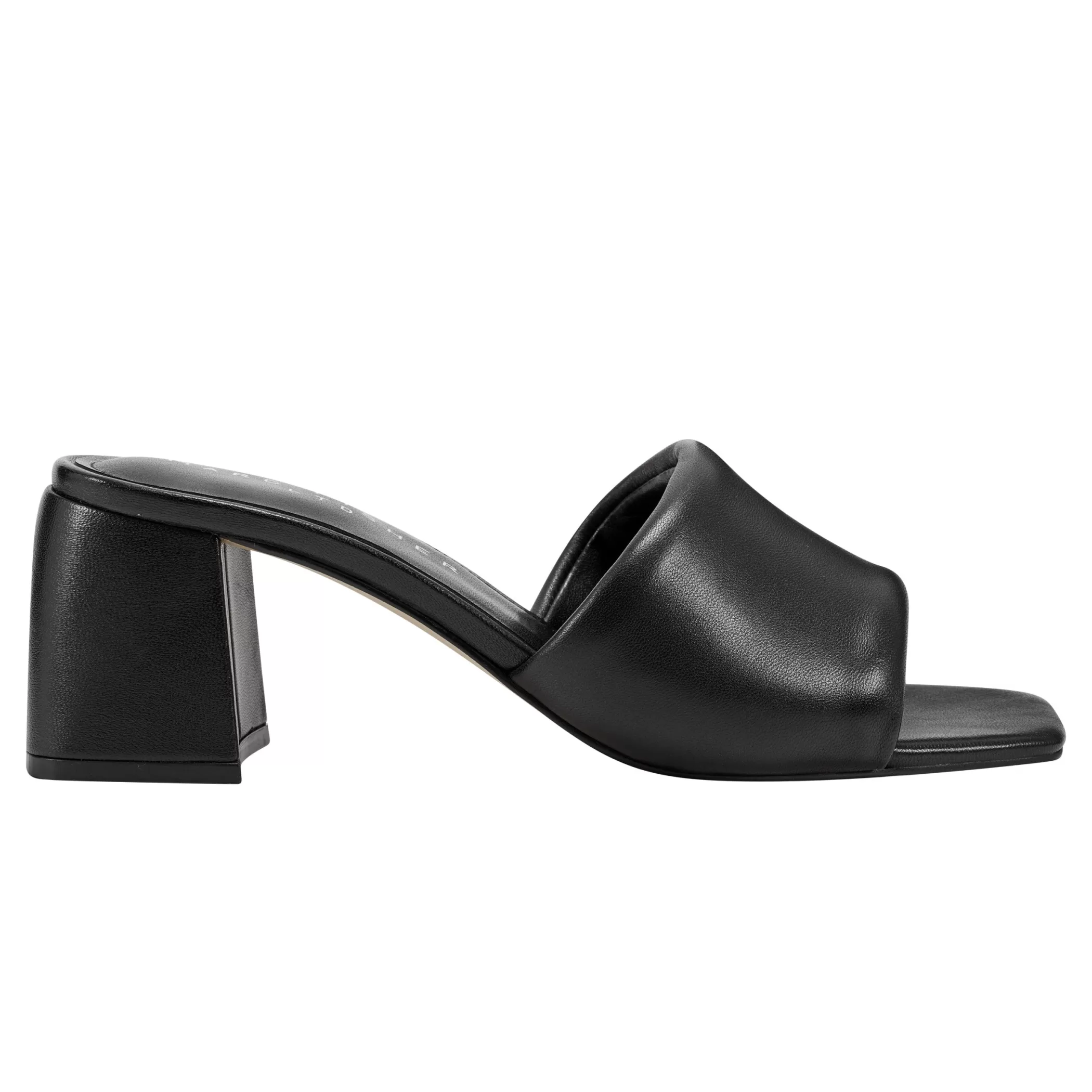 Cheap Marc Fisher Nombra Block Heel Slide Sandal Black