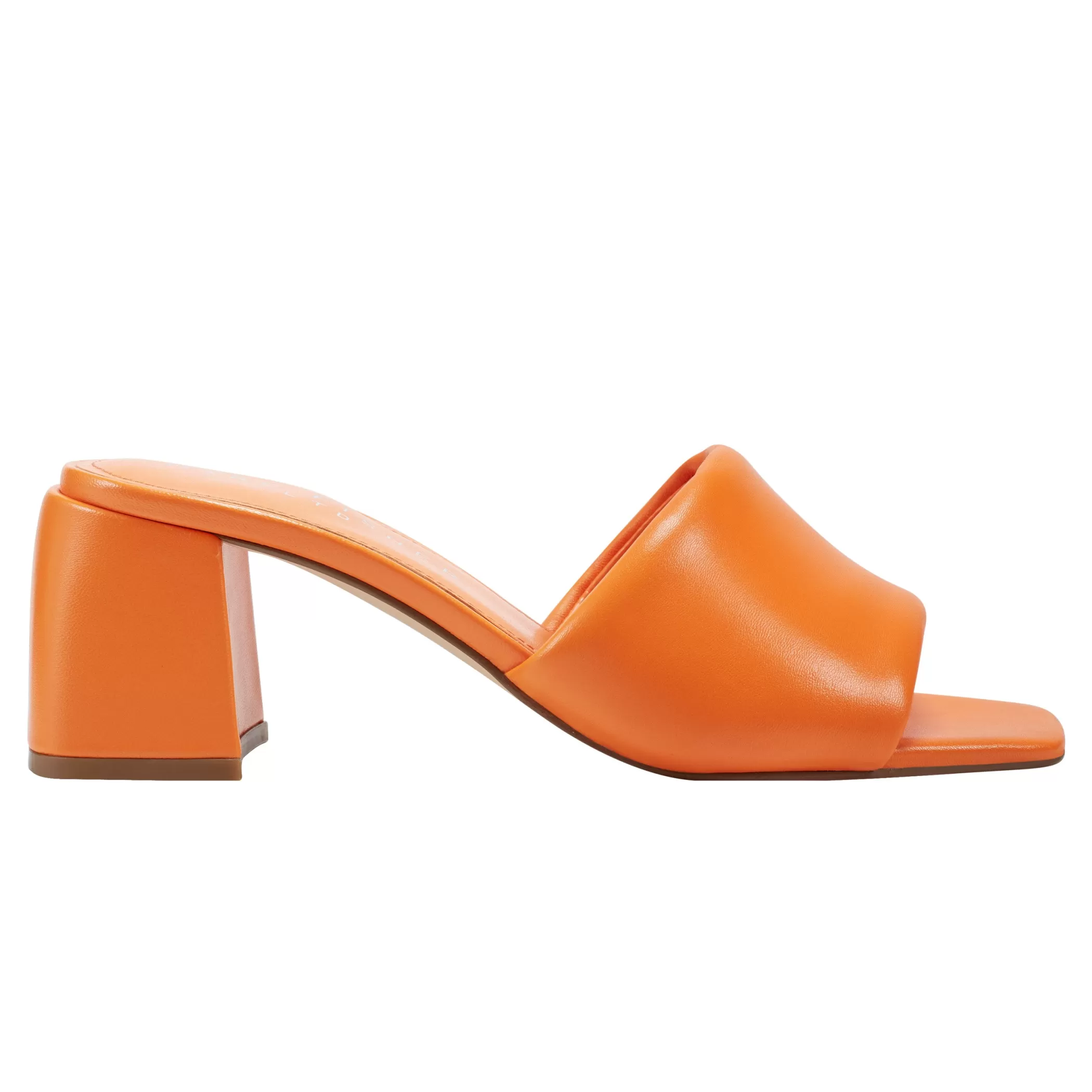 Sale Marc Fisher Nombra Block Heel Slide Sandal Orange