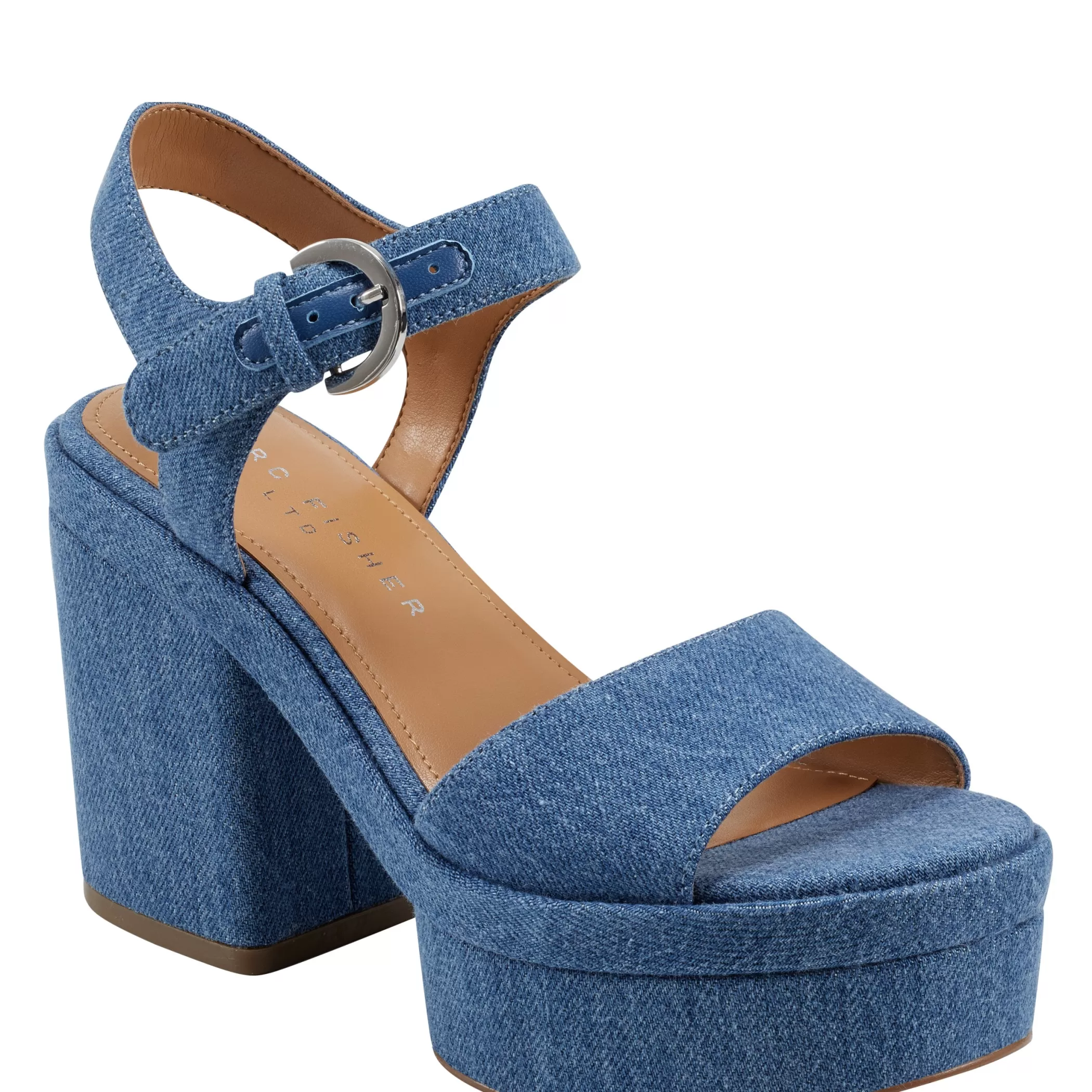 Clearance Marc Fisher Normi Platform Sandal Denim