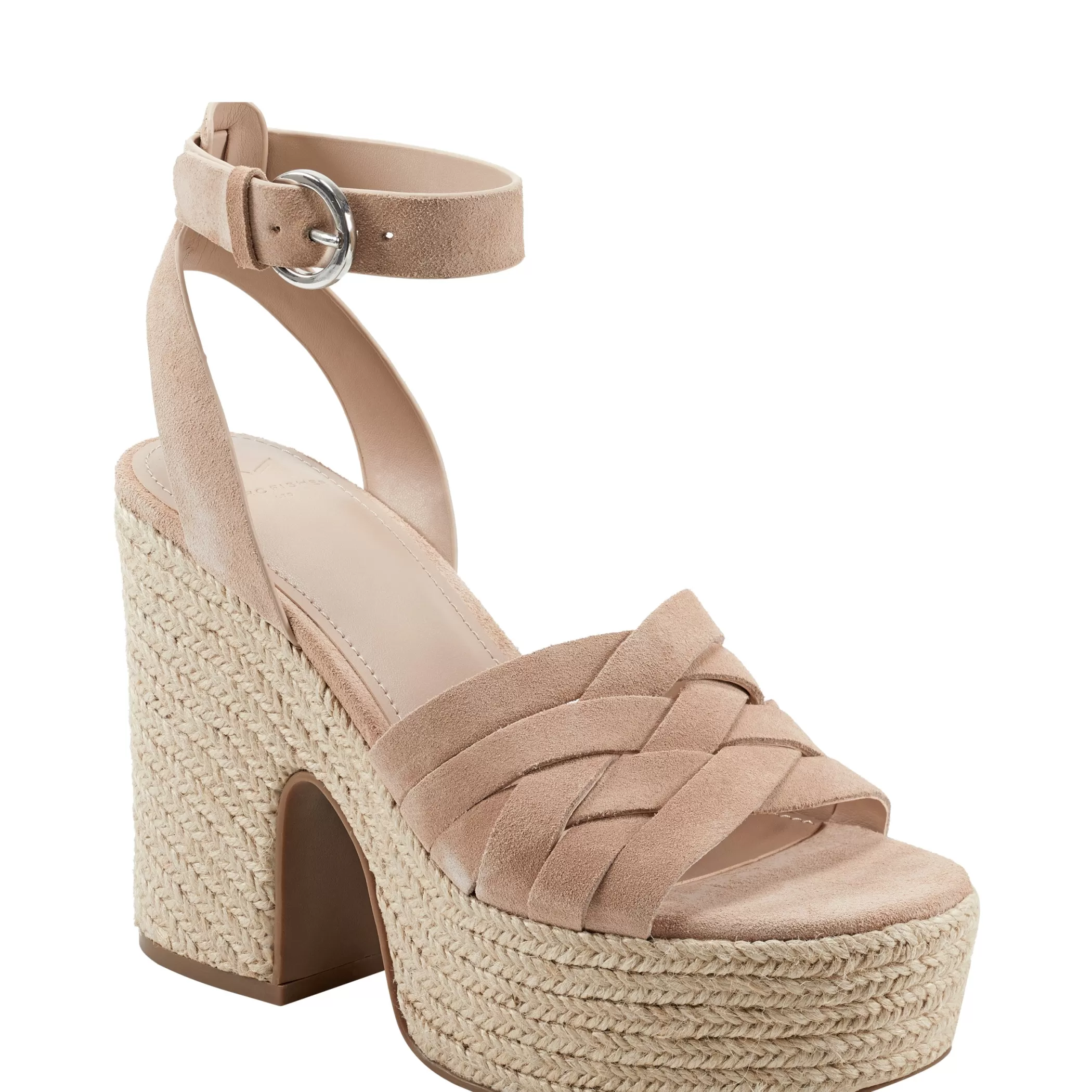 Clearance Marc Fisher Oaten Espadrille Platform Sandal Natural