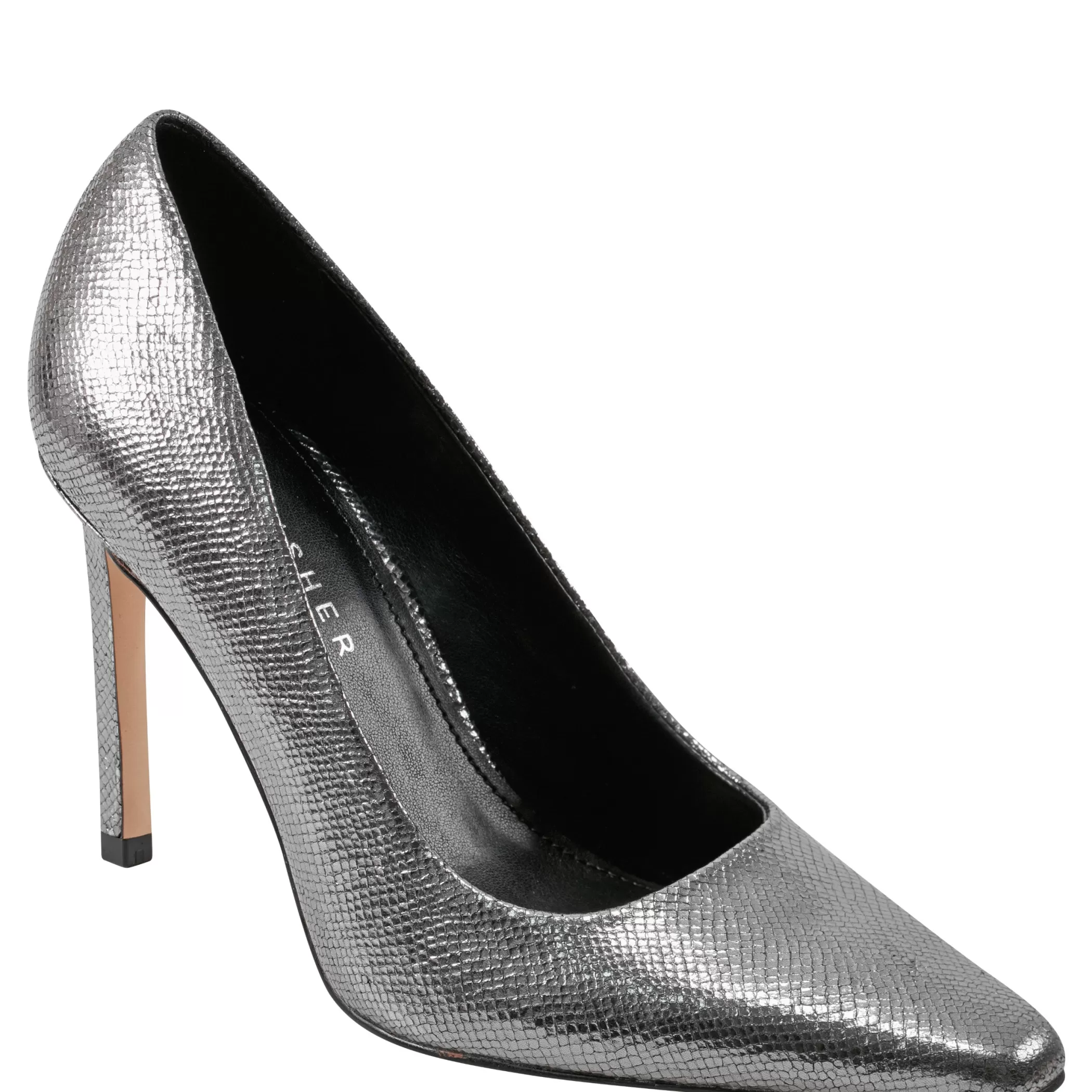 Outlet Marc Fisher Olivy Pump Pewter Snake