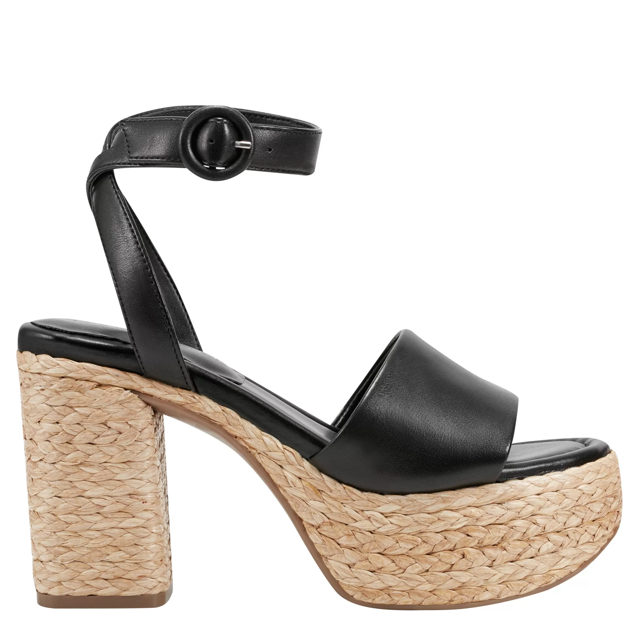 Best Sale Marc Fisher Palyca Platform Espadrille Sandal Black Leather