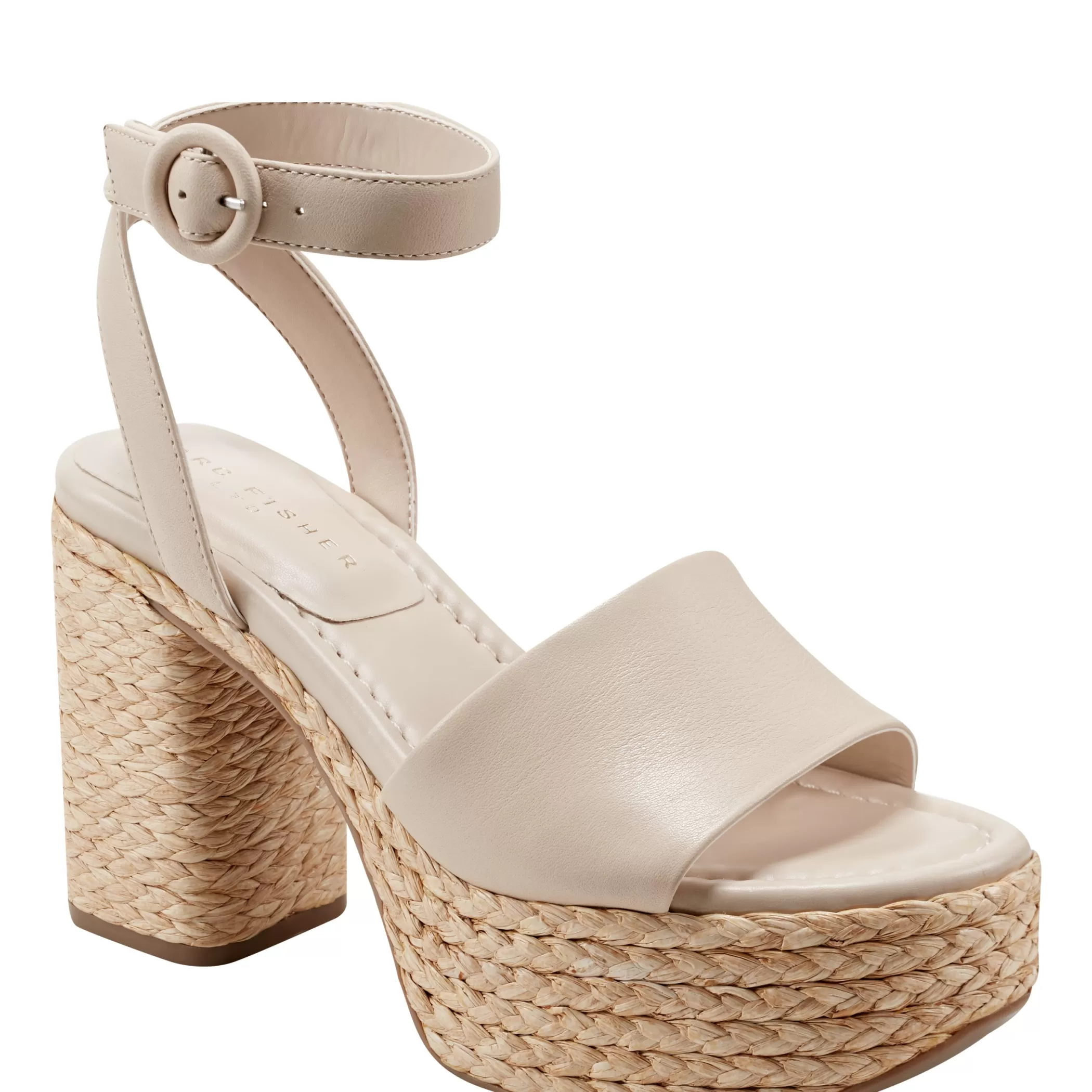 Store Marc Fisher Palyca Platform Espadrille Sandal Natural Leather