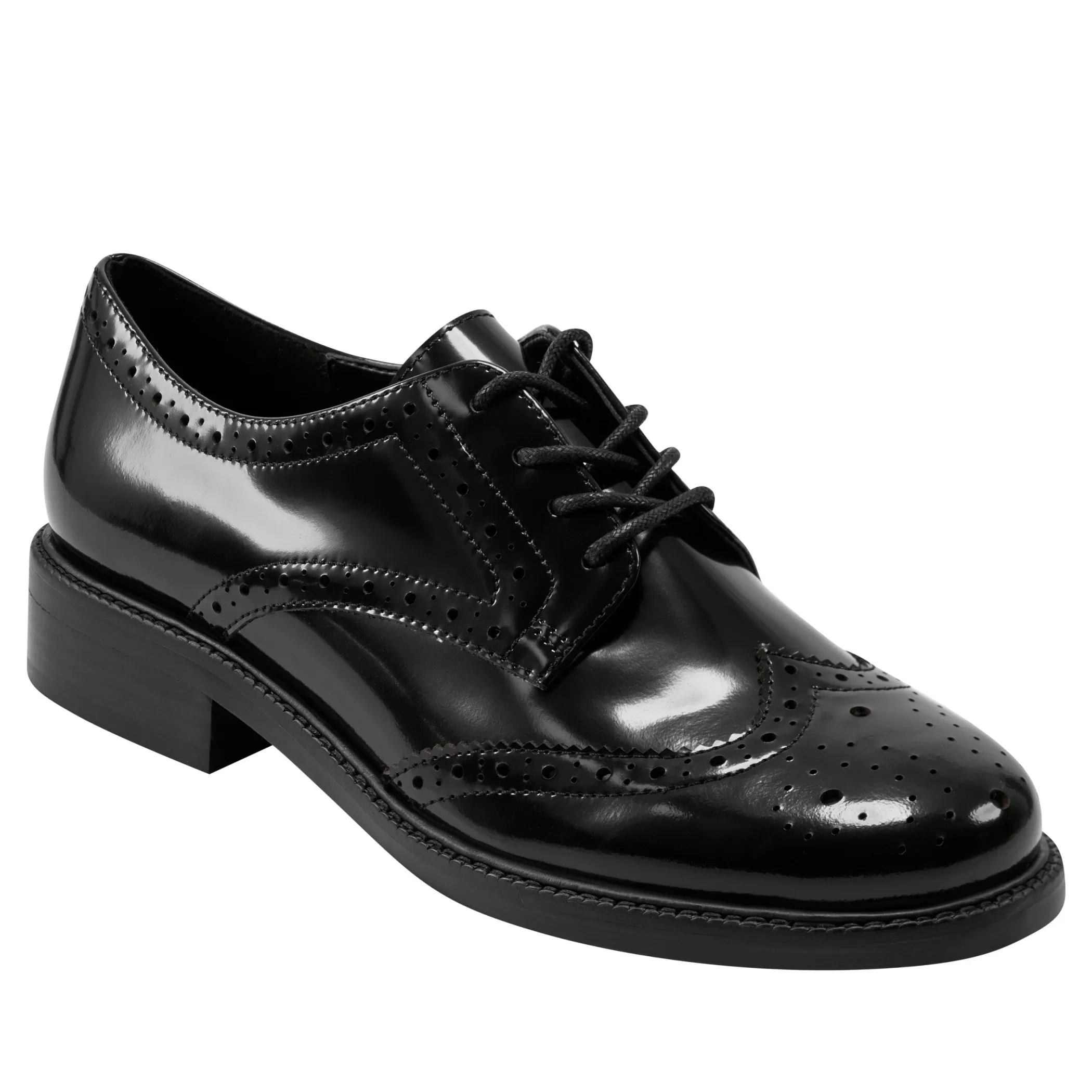 Hot Marc Fisher Perrie Lace-Up Oxford Black Leather