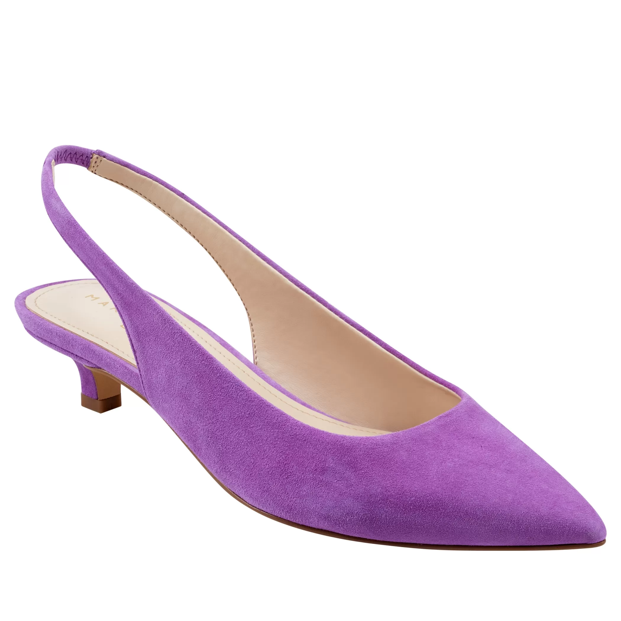 Sale Marc Fisher Posey Slingback Pump Purple Suede