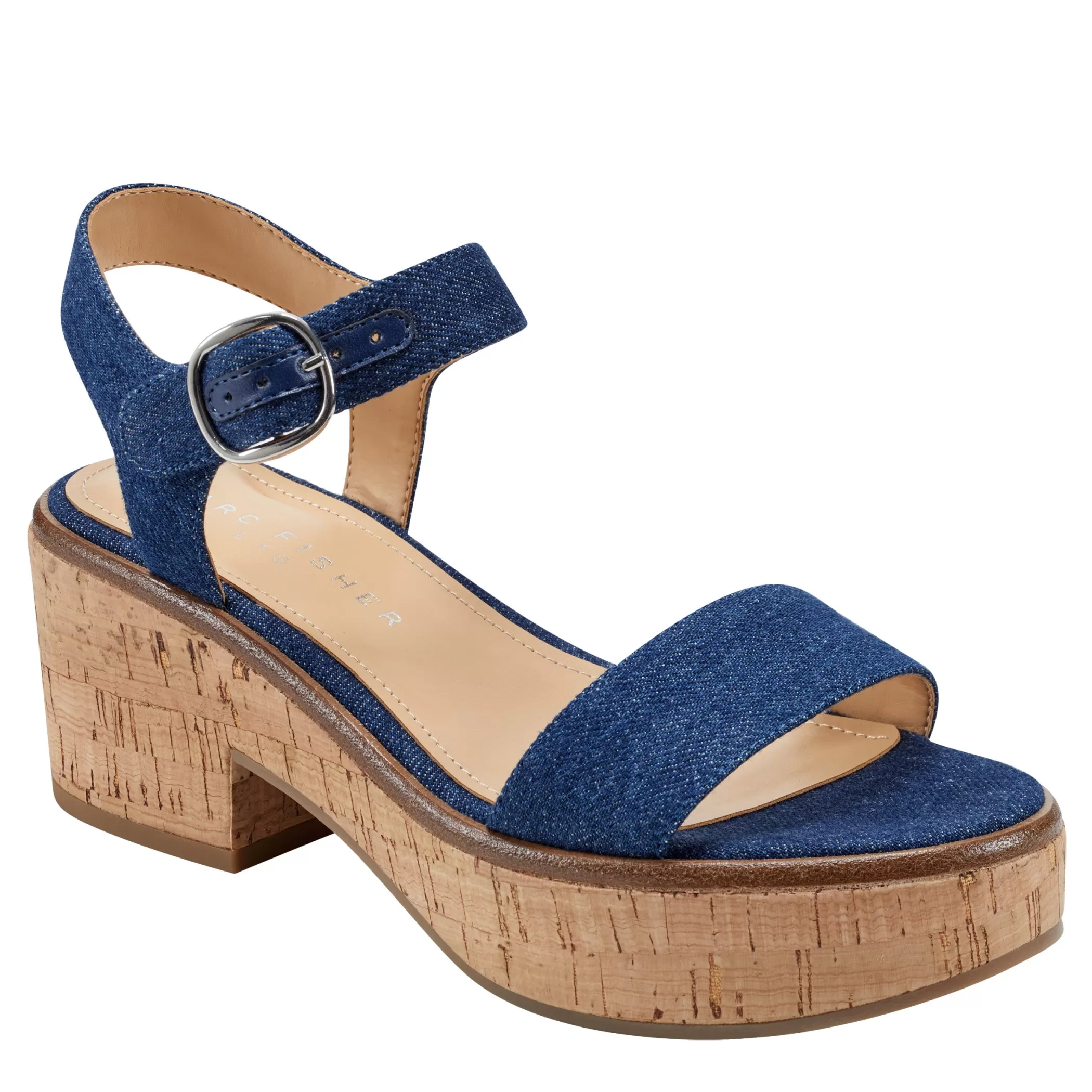 Best Sale Marc Fisher Quessa Platform Sandal Denim