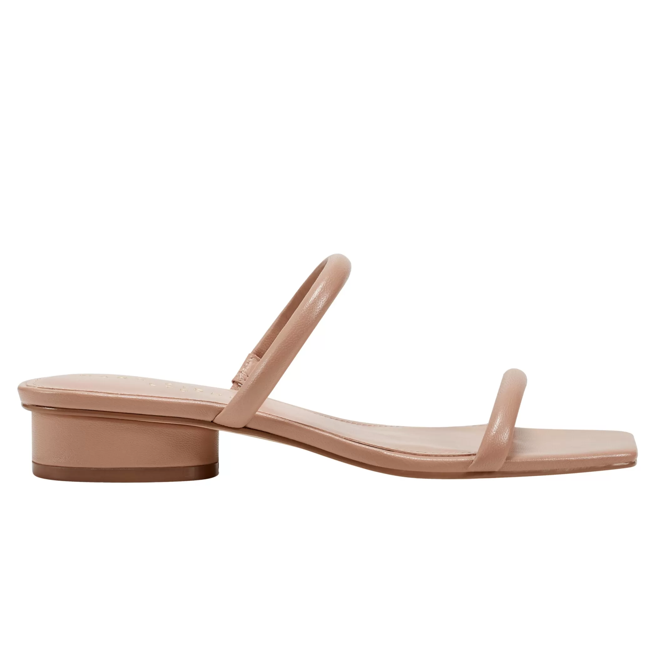 Cheap Marc Fisher Raelyn Heeled Slide Sandal Natural Leather