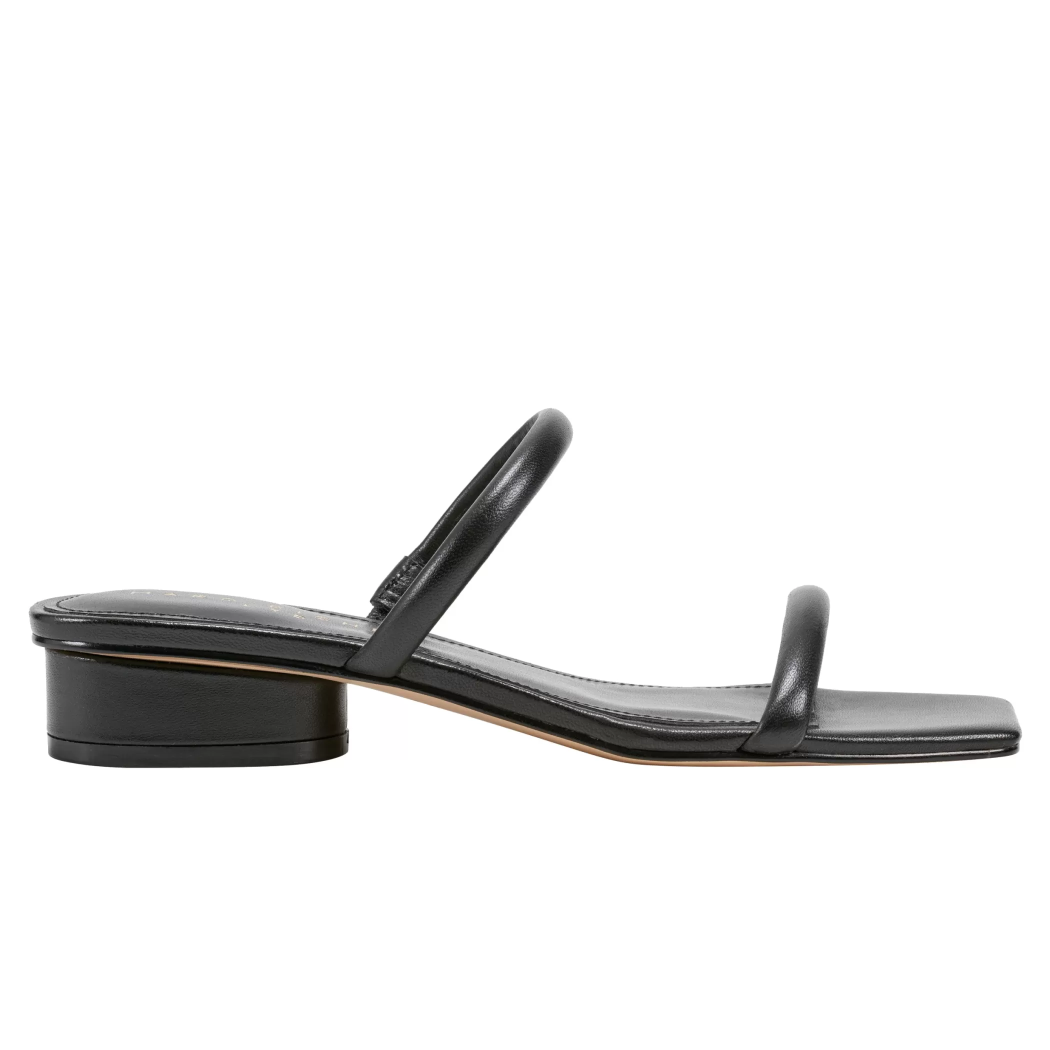 Best Sale Marc Fisher Raelyn Heeled Slide Sandal Black Leather