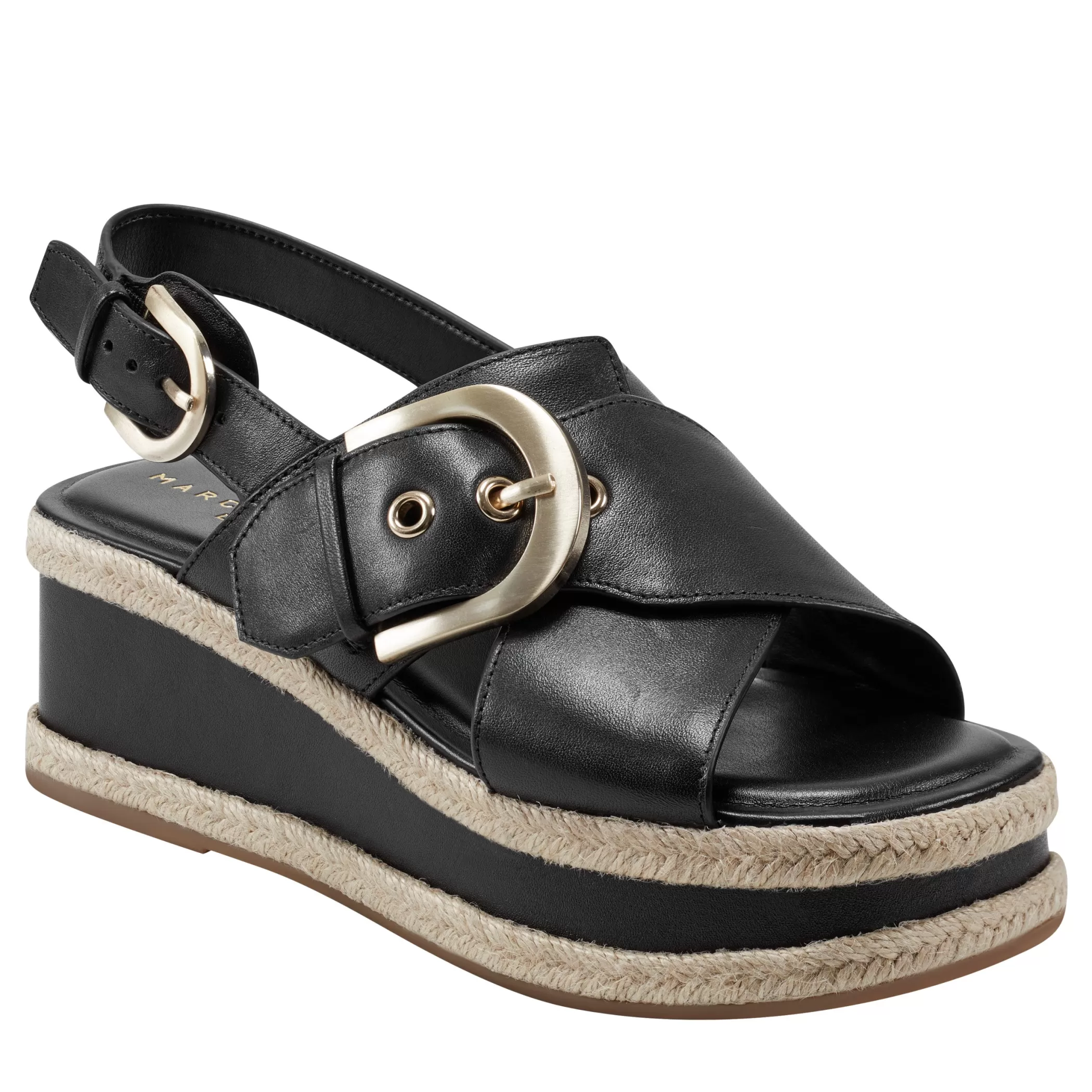 Store Marc Fisher Renda Slingback Platform Sandal Black