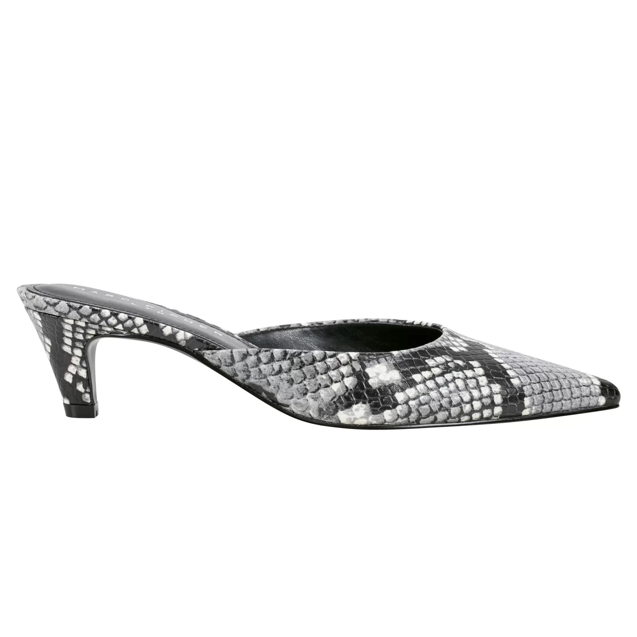 Outlet Marc Fisher Rosa Heeled Mule Snake Print