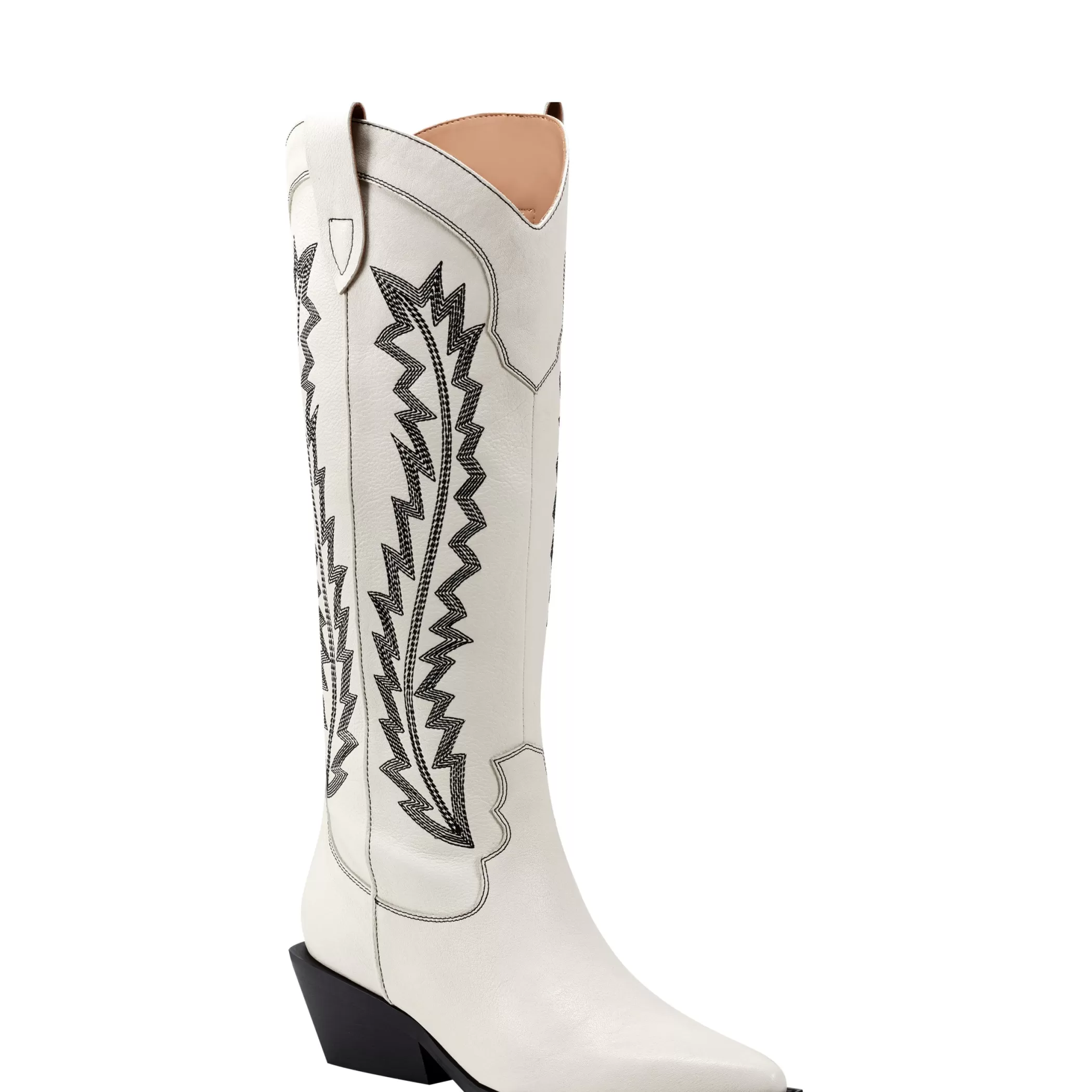 Discount Marc Fisher Roselle Western Boot Chic Cream Leather